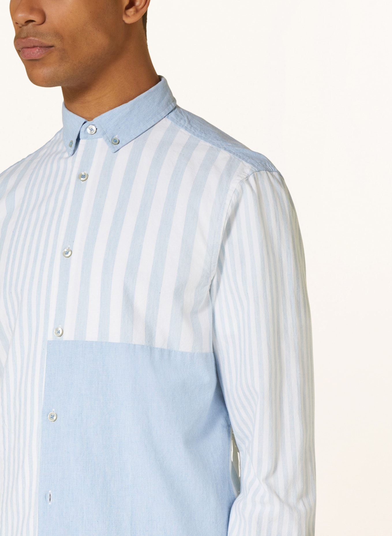 SCOTCH & SODA Shirt relaxed fit, Color: LIGHT BLUE/ WHITE (Image 4)