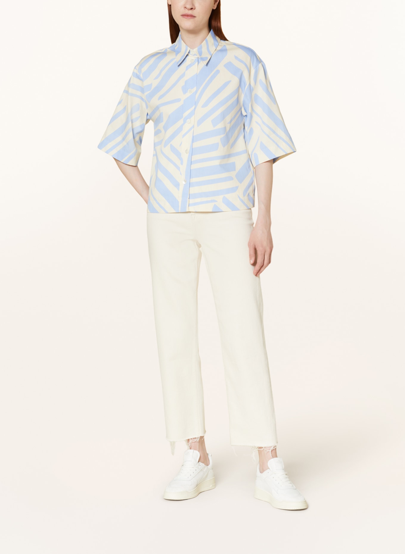 seidensticker Shirt blouse, Color: LIGHT BLUE/ CREAM (Image 2)
