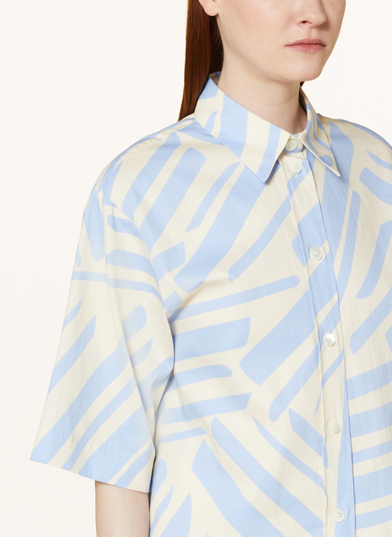 seidensticker Shirt blouse, Color: LIGHT BLUE/ CREAM (Image 4)