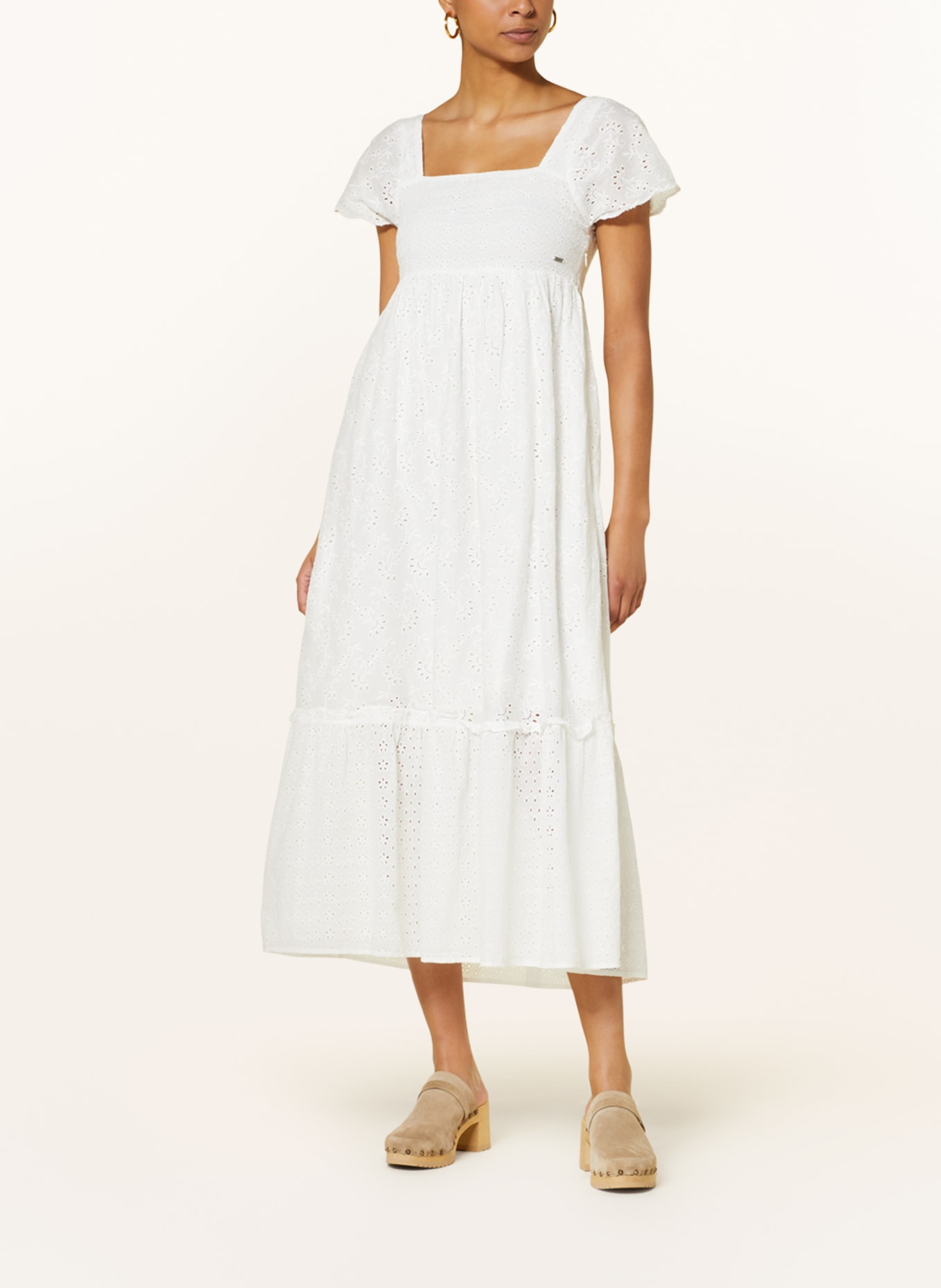 Pepe Jeans Dress PERI with broderie anglaise, Color: WHITE (Image 2)