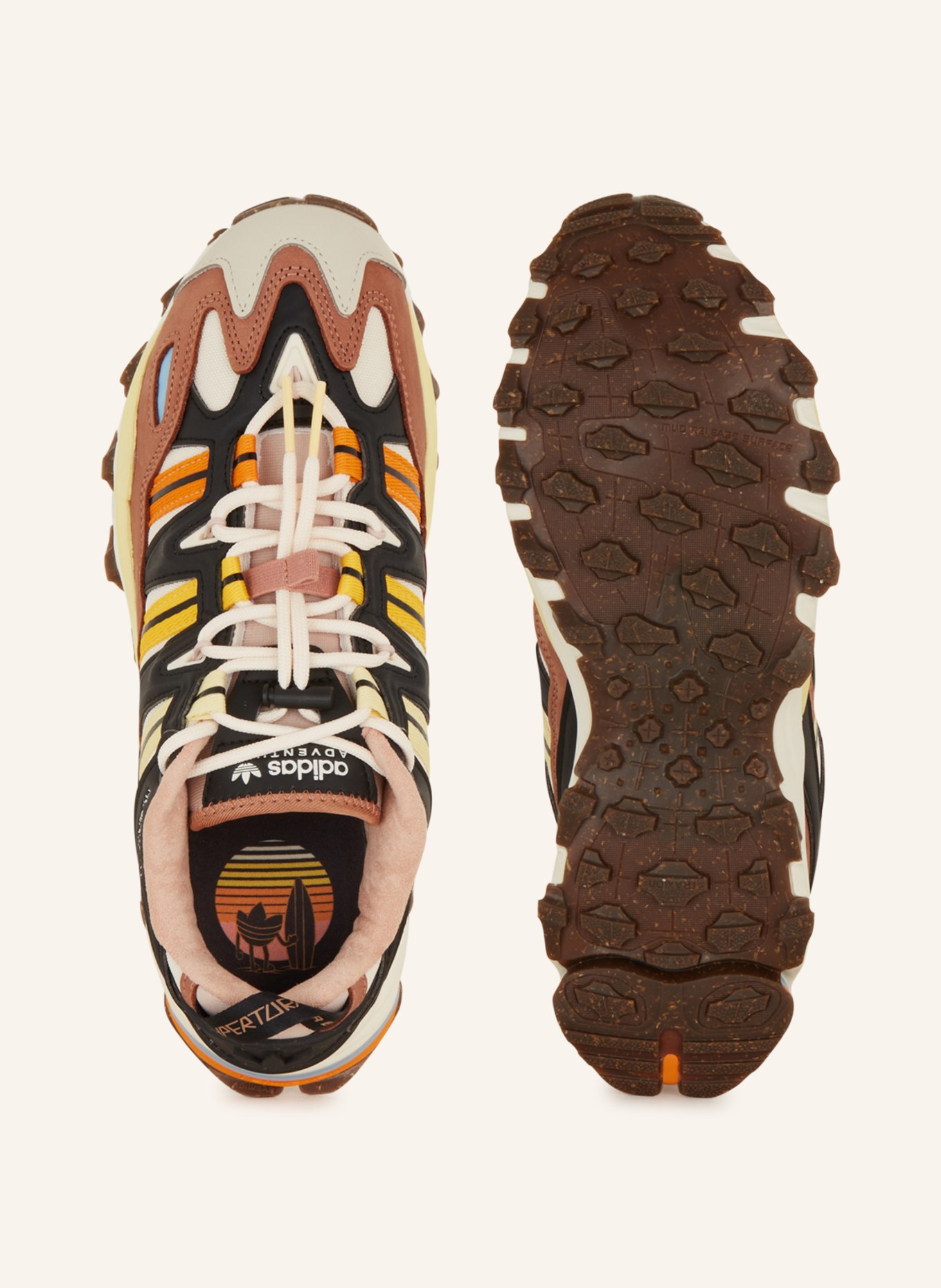adidas Originals Sneakers HYPERTURF, Color: BLACK/ YELLOW/ ORANGE (Image 5)