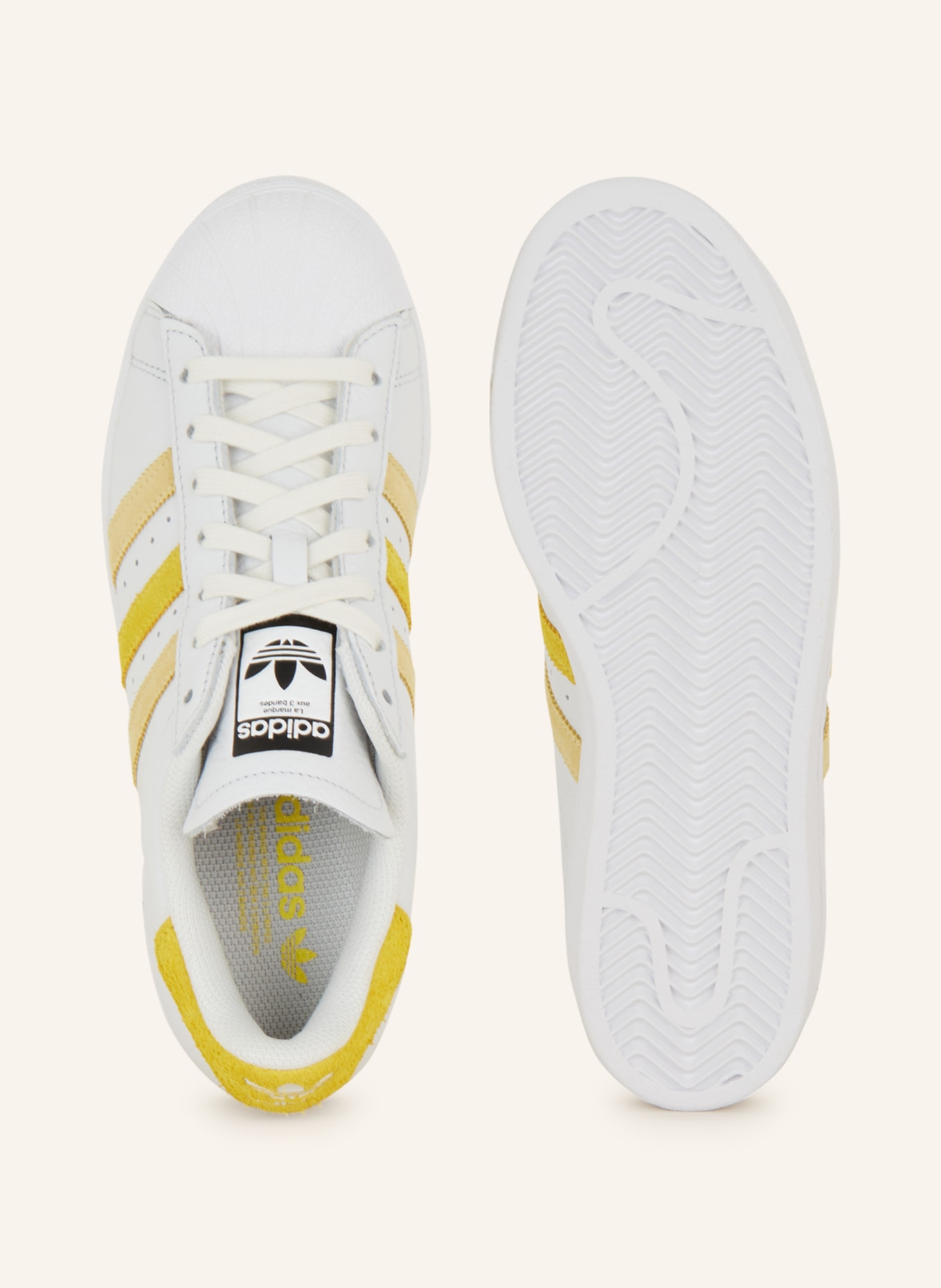 adidas Originals Sneaker SUPERSTAR W, Farbe: WEISS/ GELB (Bild 5)