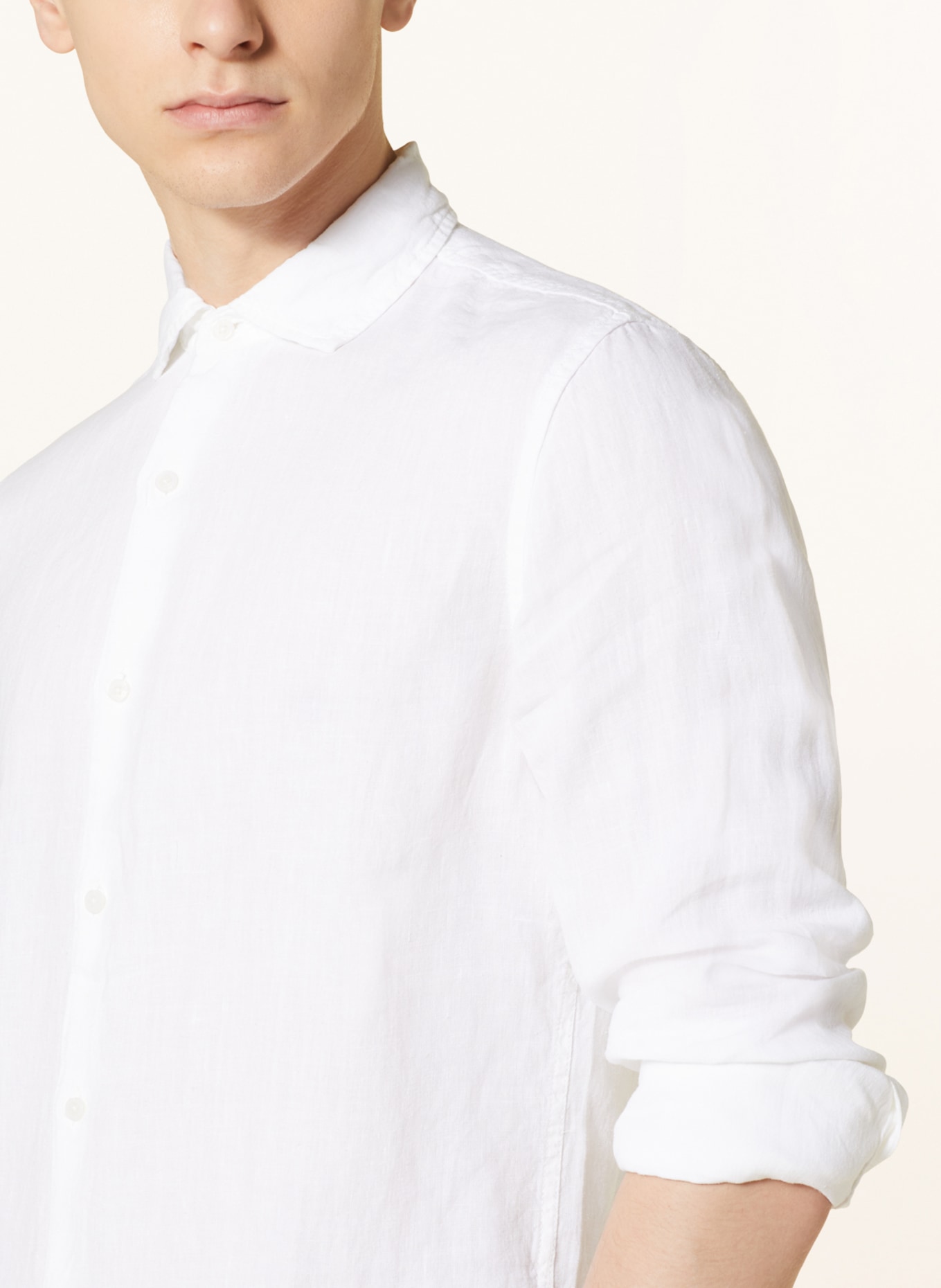 Superdry Linen shirt comfort fit, Color: WHITE (Image 4)