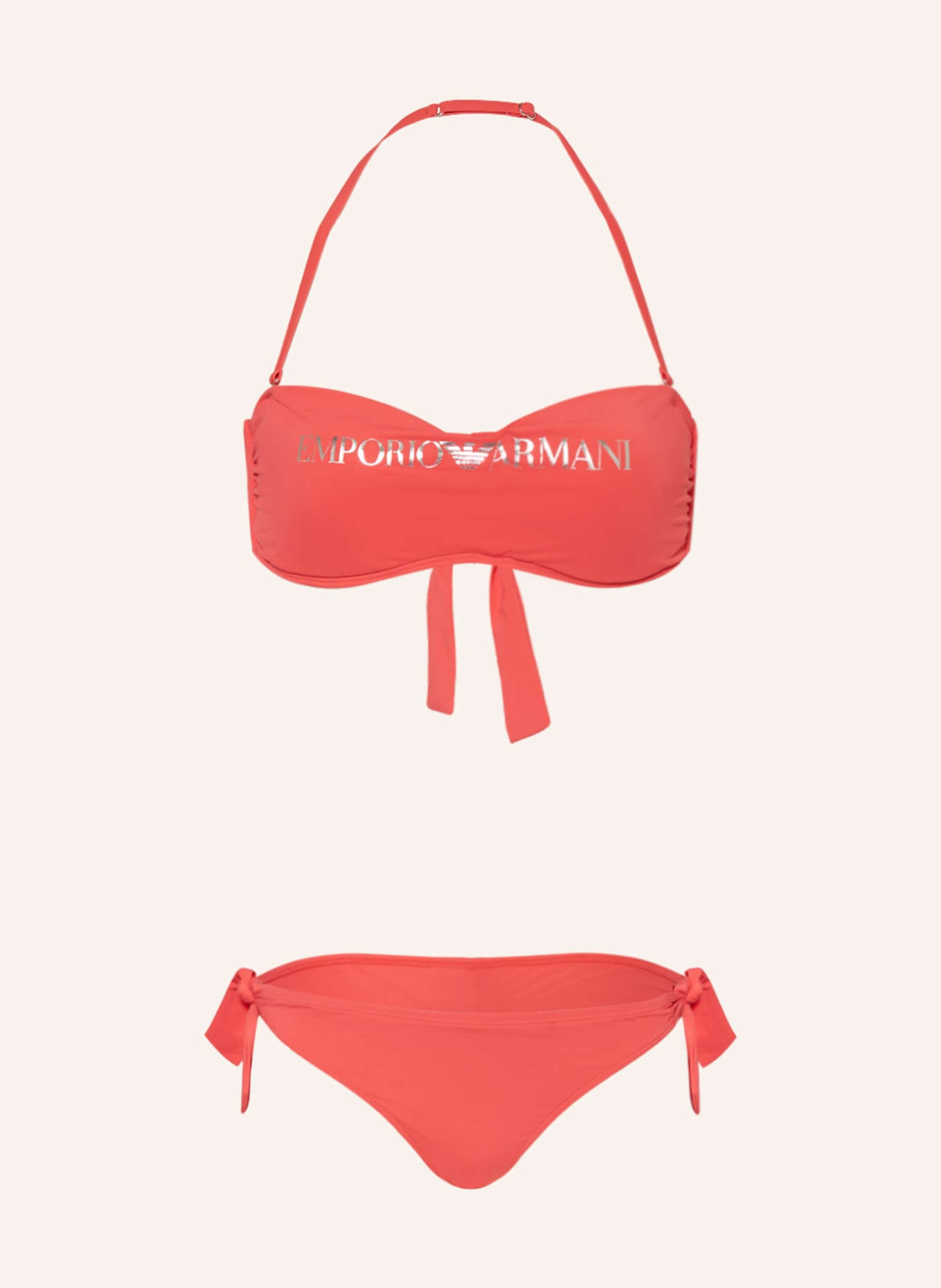 EMPORIO ARMANI Bandeau bikini, Color: SALMON (Image 1)