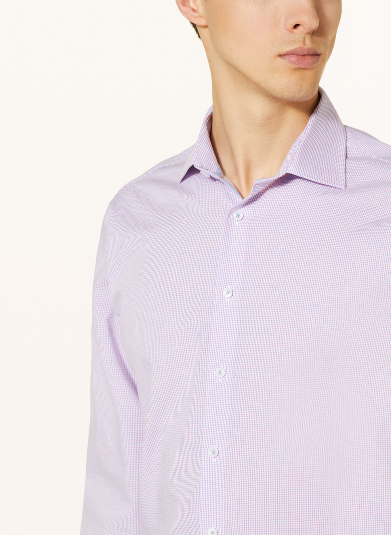 seidensticker Hemd Shaped Fit, Farbe: ROT/ BLAU (Bild 4)
