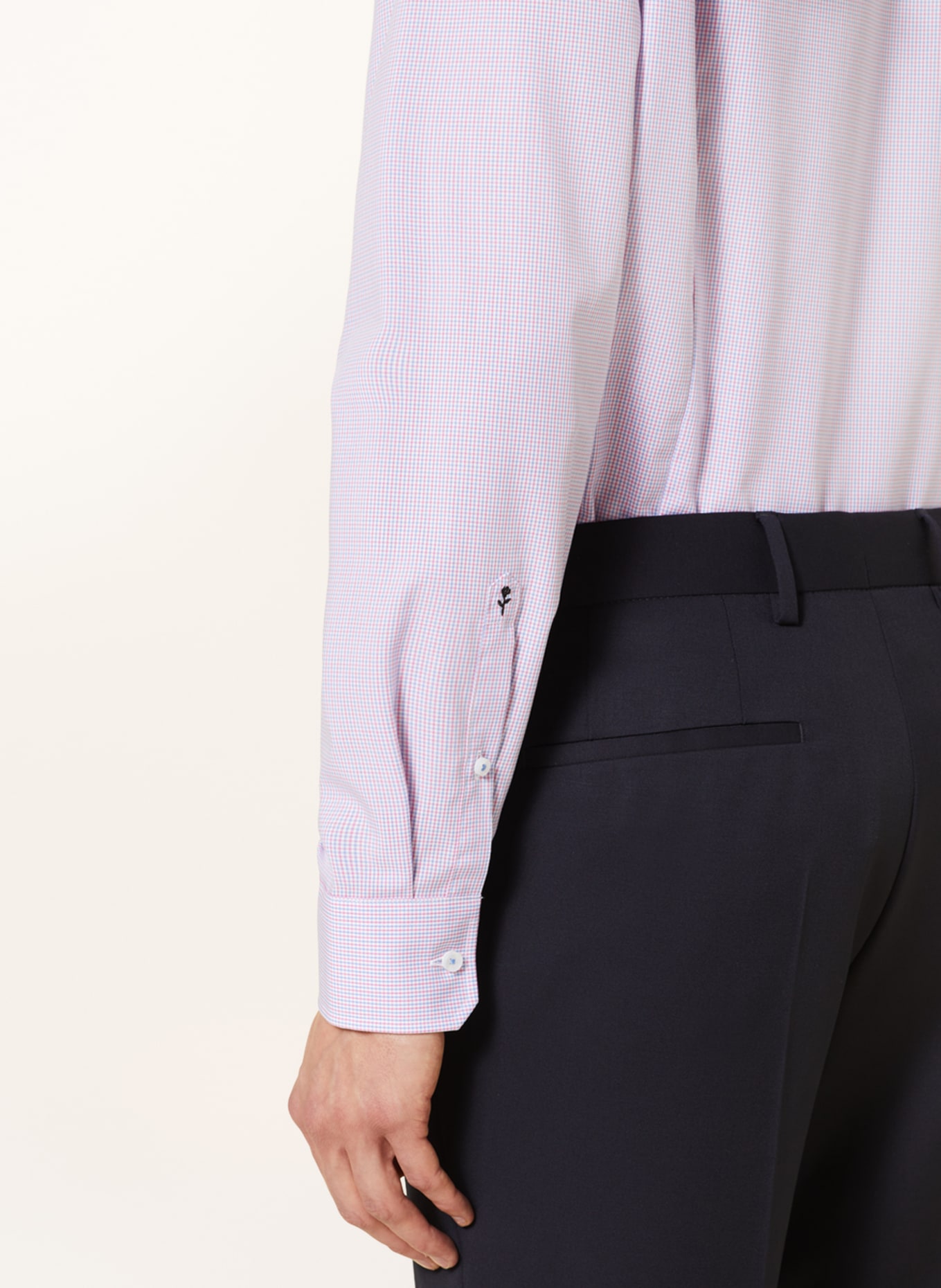 seidensticker Hemd Shaped Fit, Farbe: ROT/ BLAU (Bild 5)
