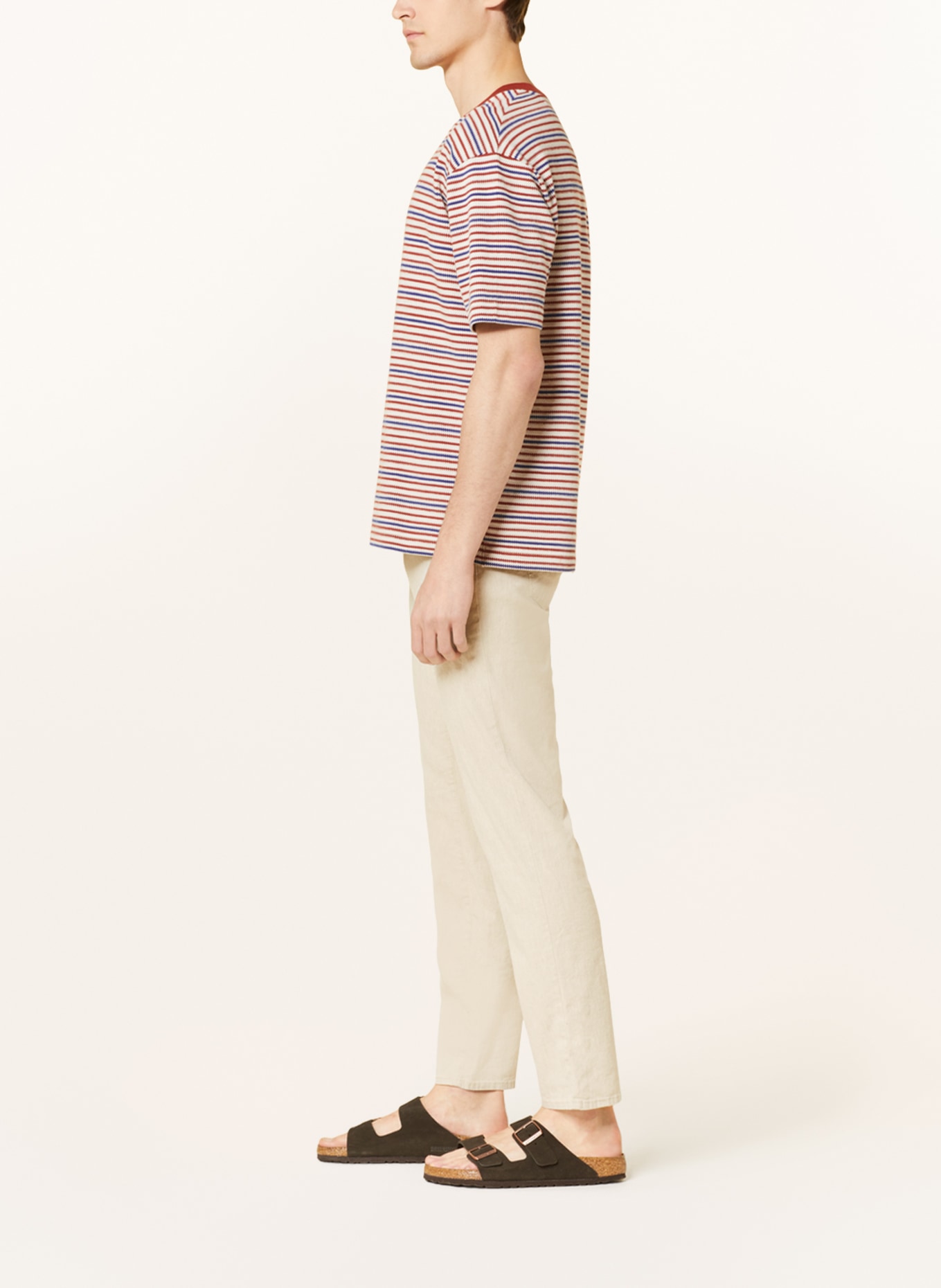 BRAX Trousers CADIZ straight fit with linen, Color: BEIGE (Image 4)