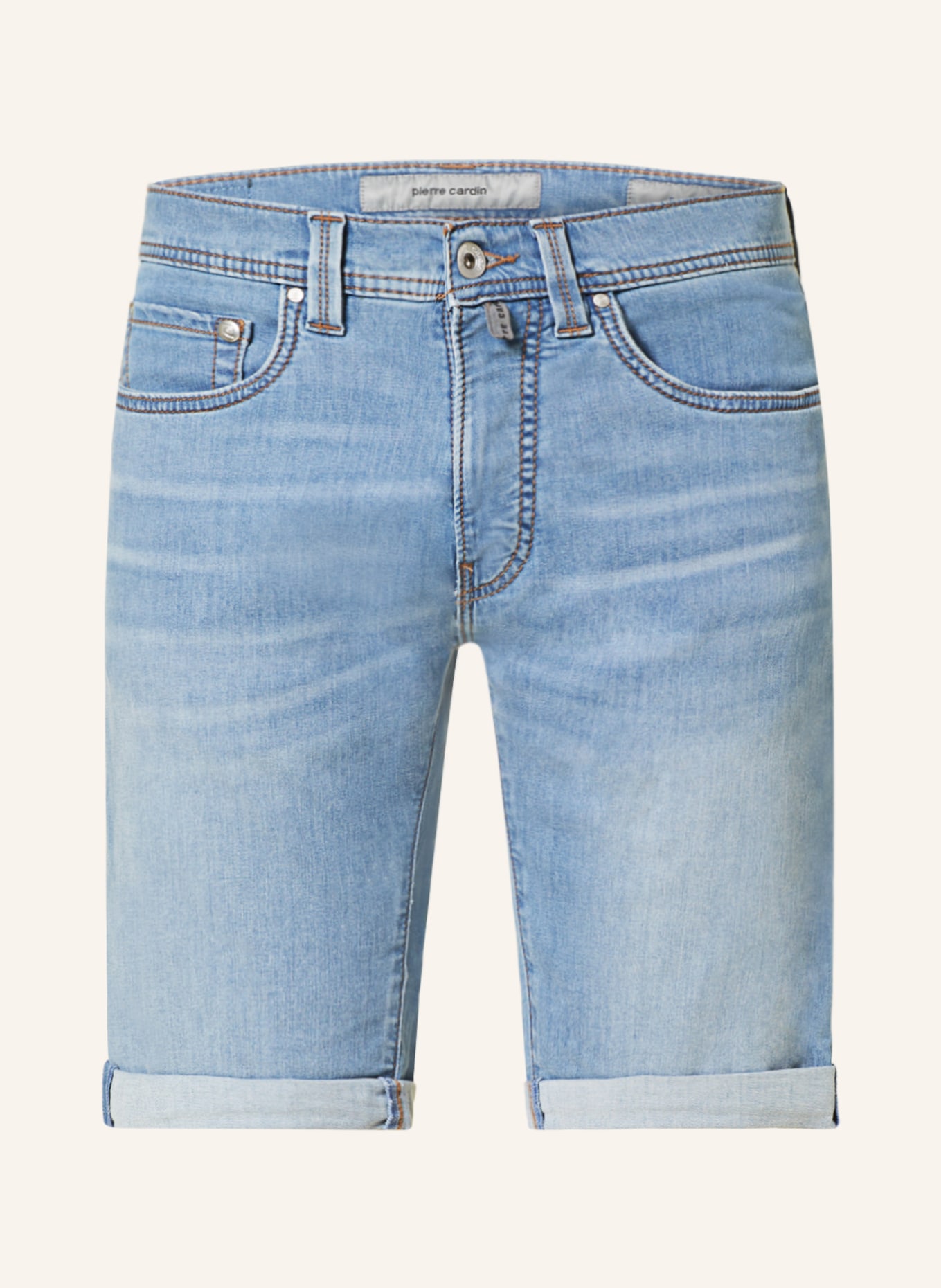 pierre cardin Denim shorts LYON modern fit, Color: 6848 light blue fashion vintage (Image 1)