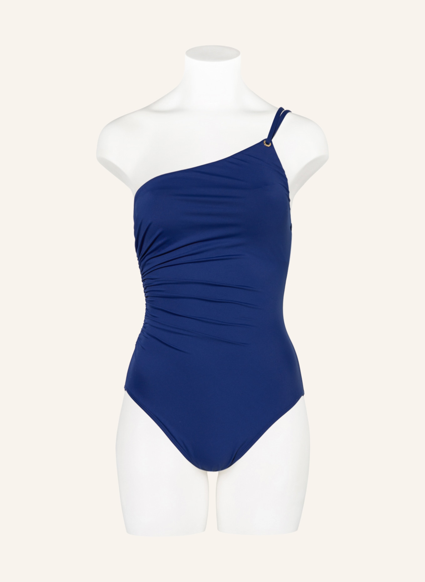 LAUREN RALPH LAUREN One-shoulder swimsuit BEACH CLUB SOLIDS, Color: BLUE (Image 2)