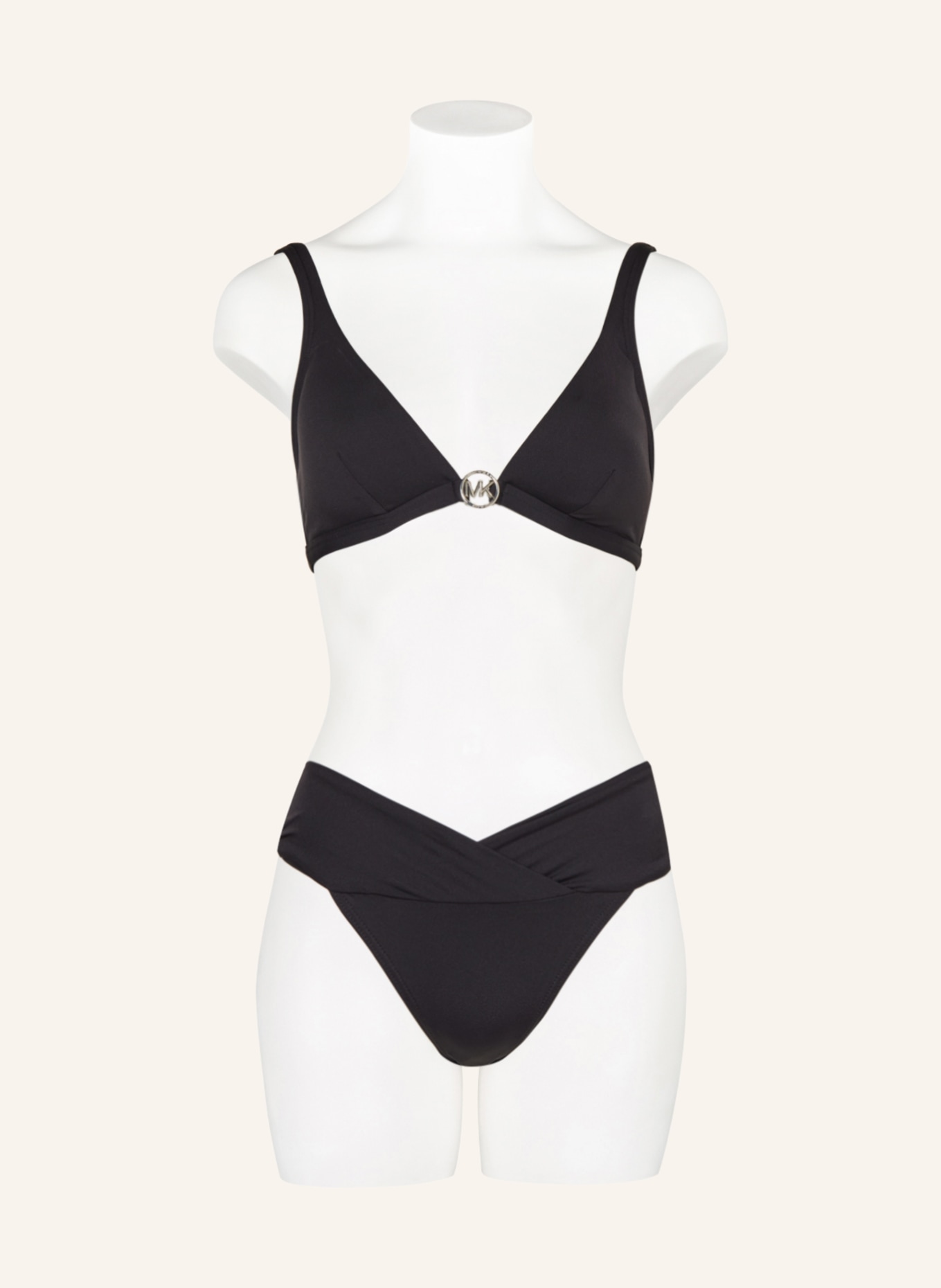 MICHAEL KORS Basic bikini bottoms ICONIC SOLIDS, Color: BLACK (Image 2)