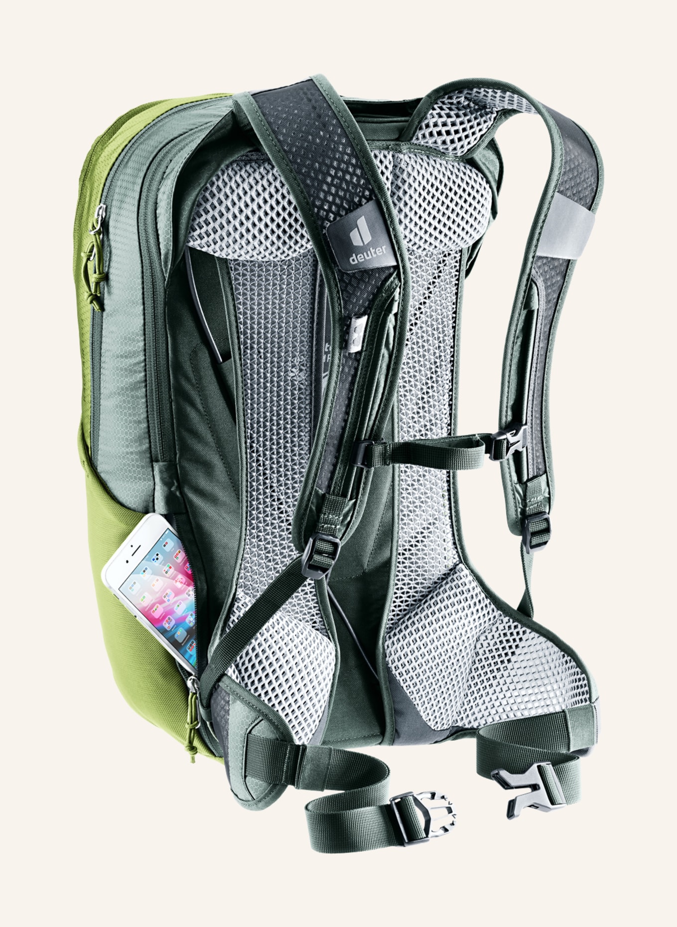 deuter Backpack RACE AIR 14 + 3 l, Color: OLIVE (Image 3)