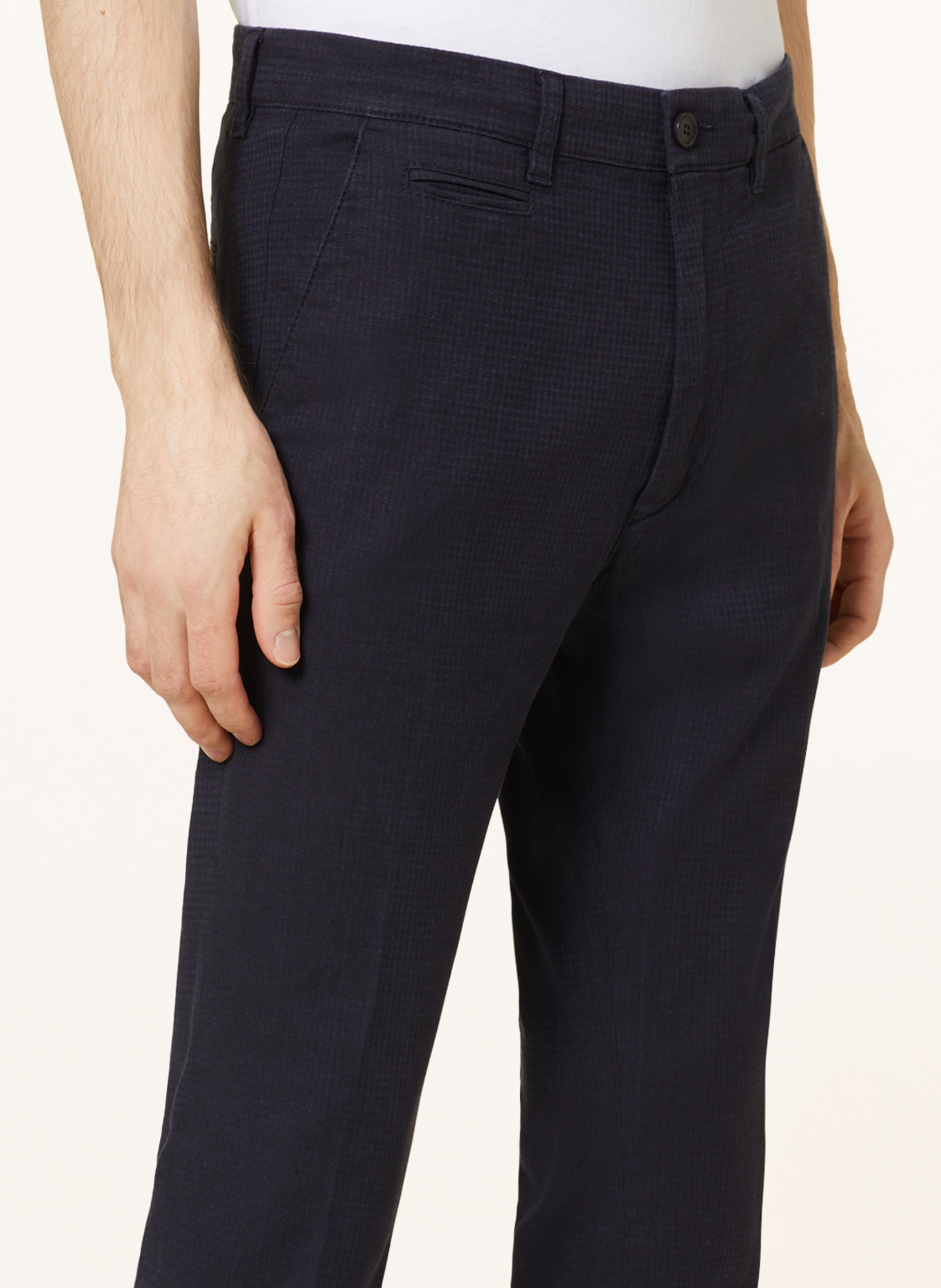 DRYKORN Chino KREW_2 extra slim fit with linen, Color: DARK BLUE (Image 5)