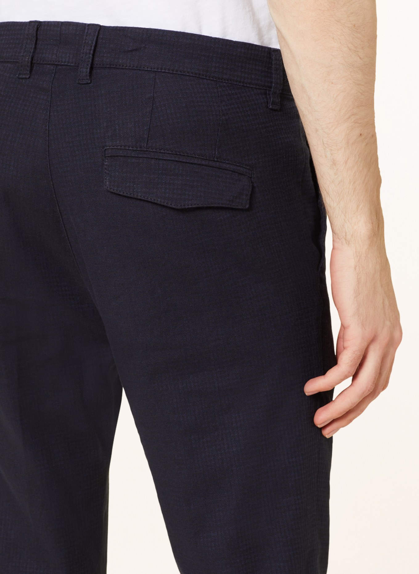 DRYKORN Chino KREW_2 extra slim fit with linen, Color: DARK BLUE (Image 6)