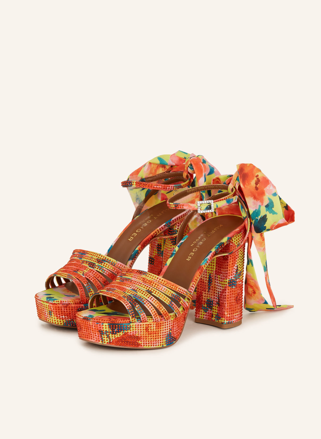 KURT GEIGER Platform sandals PIERRA, Color: ORANGE/ YELLOW/ GREEN (Image 1)