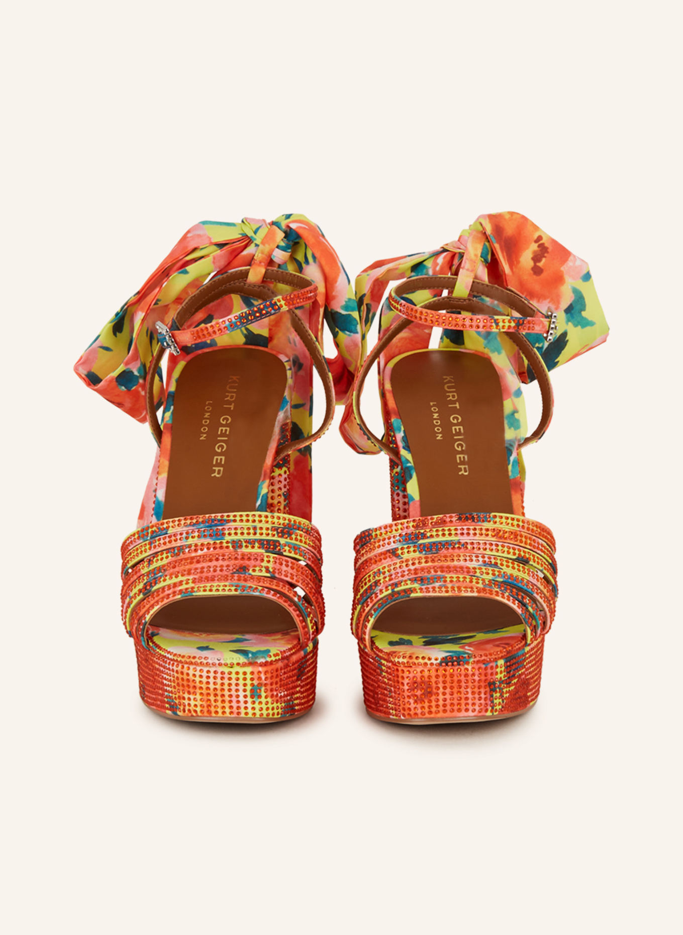 KURT GEIGER Platform sandals PIERRA, Color: ORANGE/ YELLOW/ GREEN (Image 3)