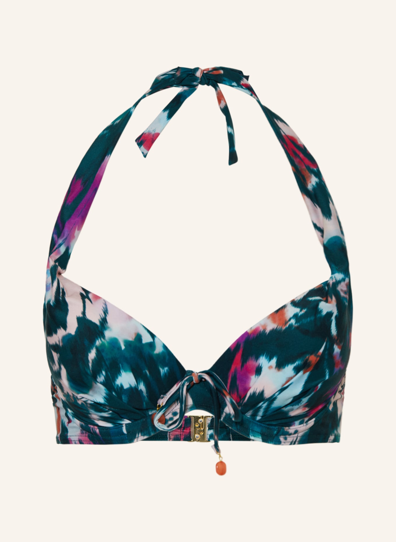 CYELL Bügel-Bikini-Top IKAT TEAL, Farbe: PETROL/ LILA/ HELLROSA (Bild 1)