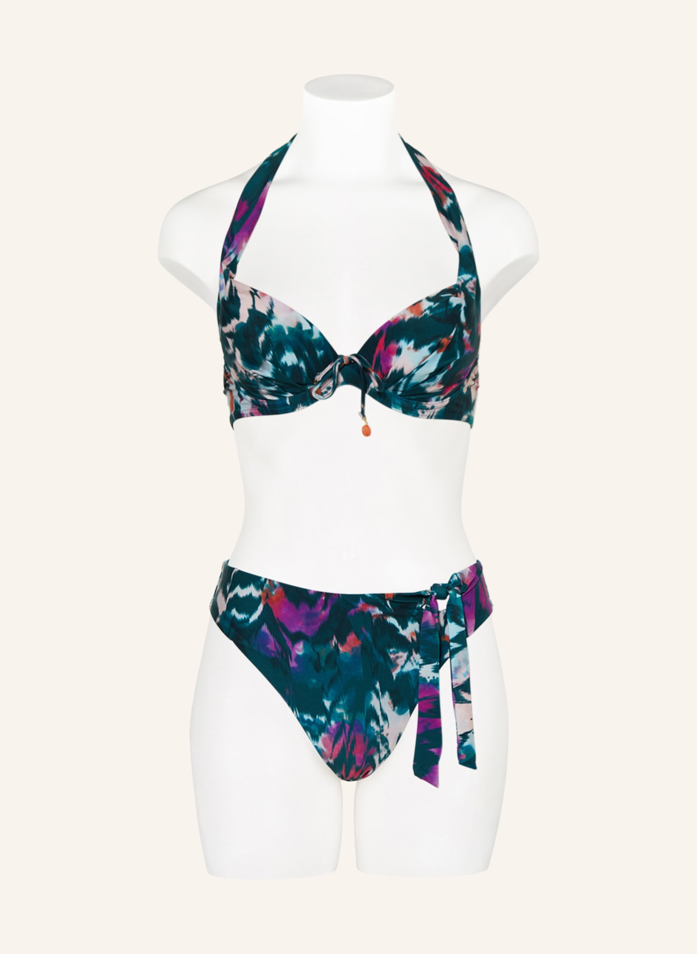 CYELL Underwired bikini top IKAT TEAL, Color: TEAL/ PURPLE/ LIGHT PINK (Image 2)