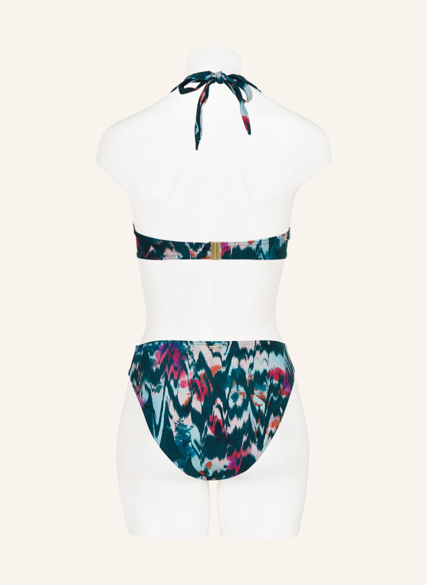 CYELL Bügel-Bikini-Top IKAT TEAL, Farbe: PETROL/ LILA/ HELLROSA (Bild 3)