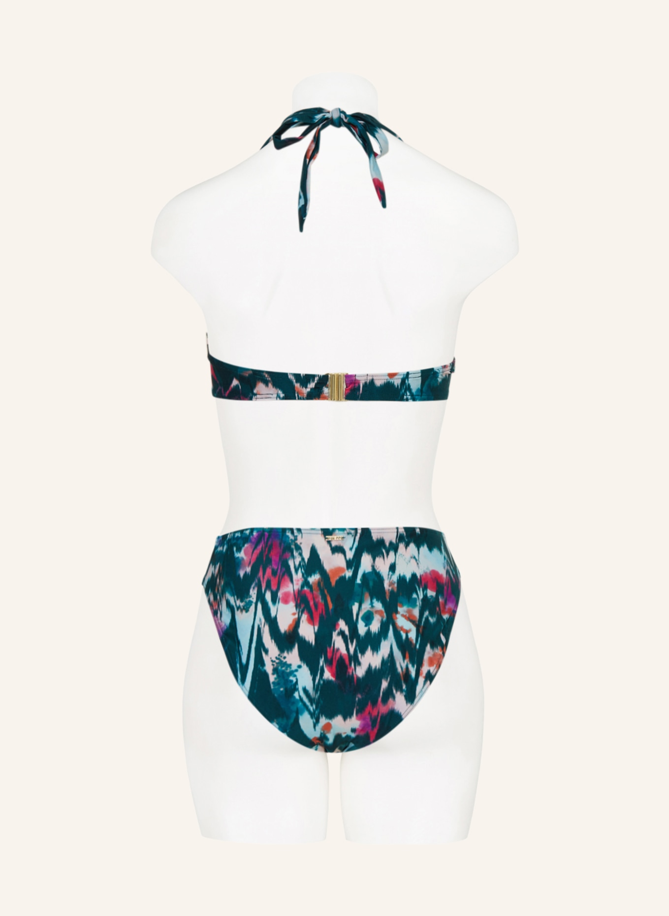 CYELL High-Waist-Bikini-Hose IKAT TEAL, Farbe: PETROL/ LILA/ HELLROSA (Bild 3)