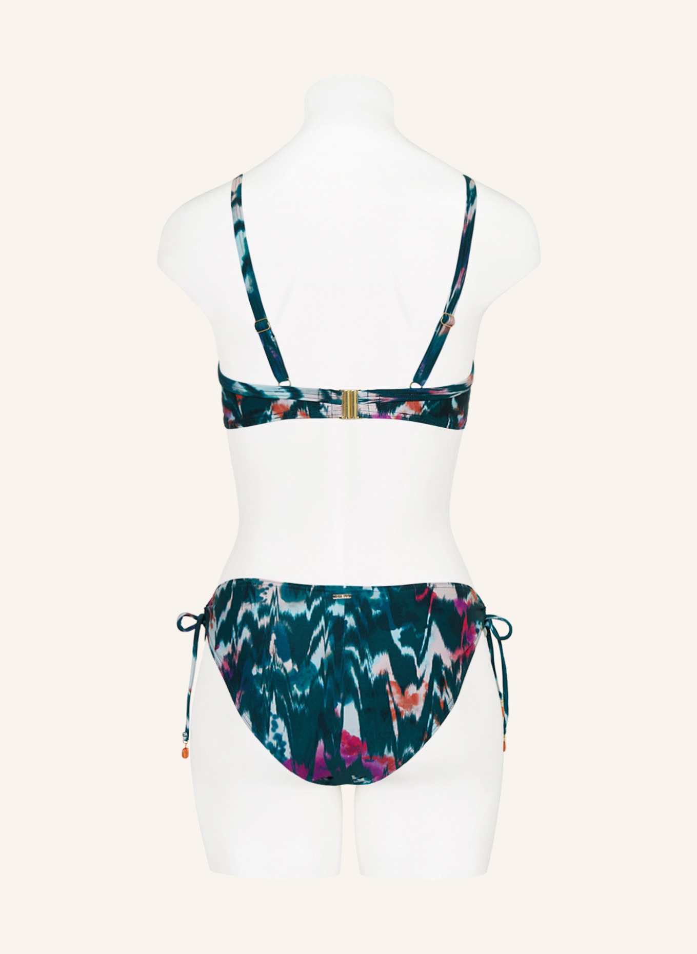 CYELL Triangel-Bikini-Hose IKAT TEAL, Farbe: PETROL/ PINK/ HELLROSA (Bild 3)