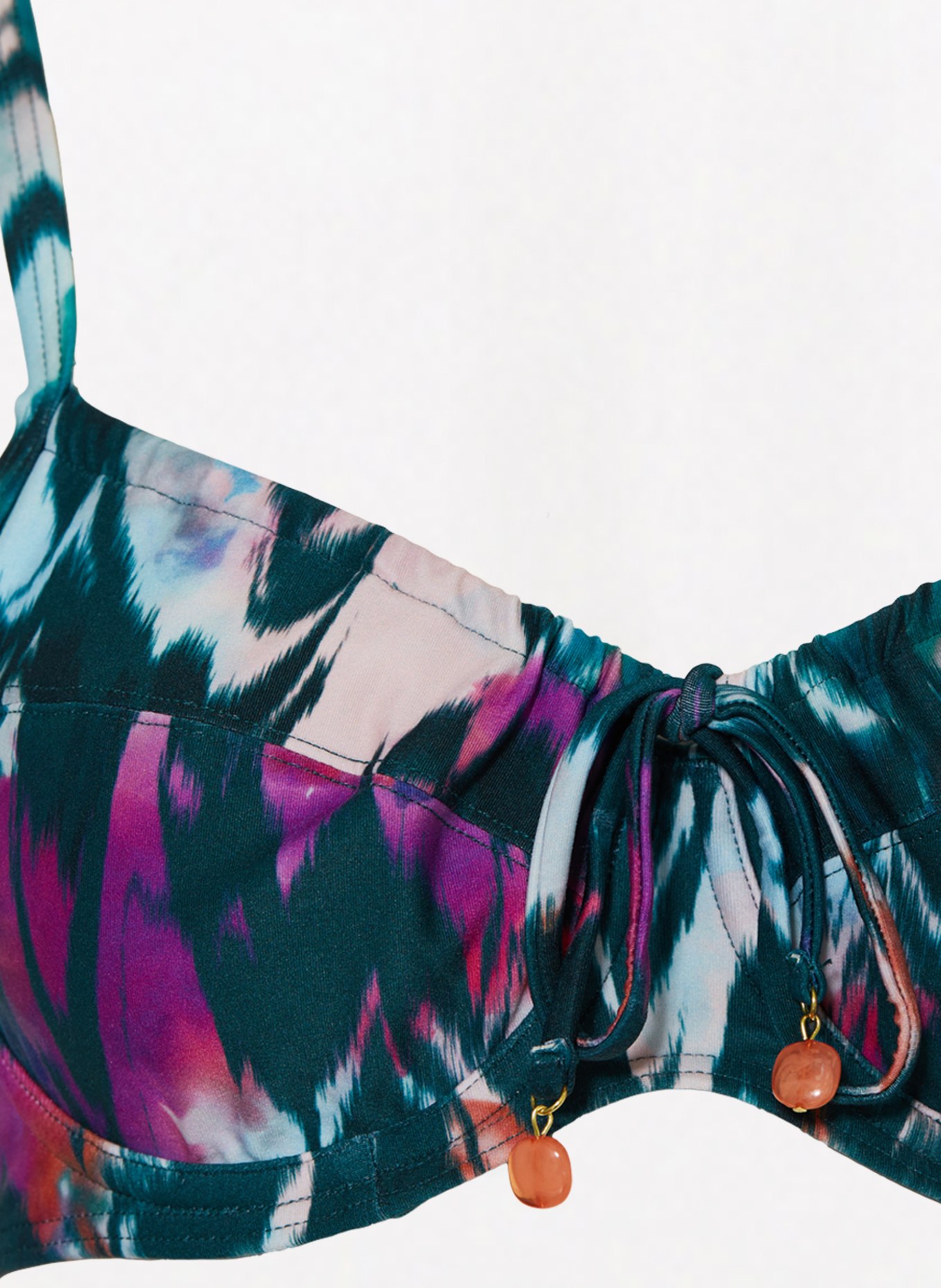 CYELL Underwired bikini top IKAT TEAL, Color: TEAL/ PURPLE/ LIGHT PINK (Image 4)