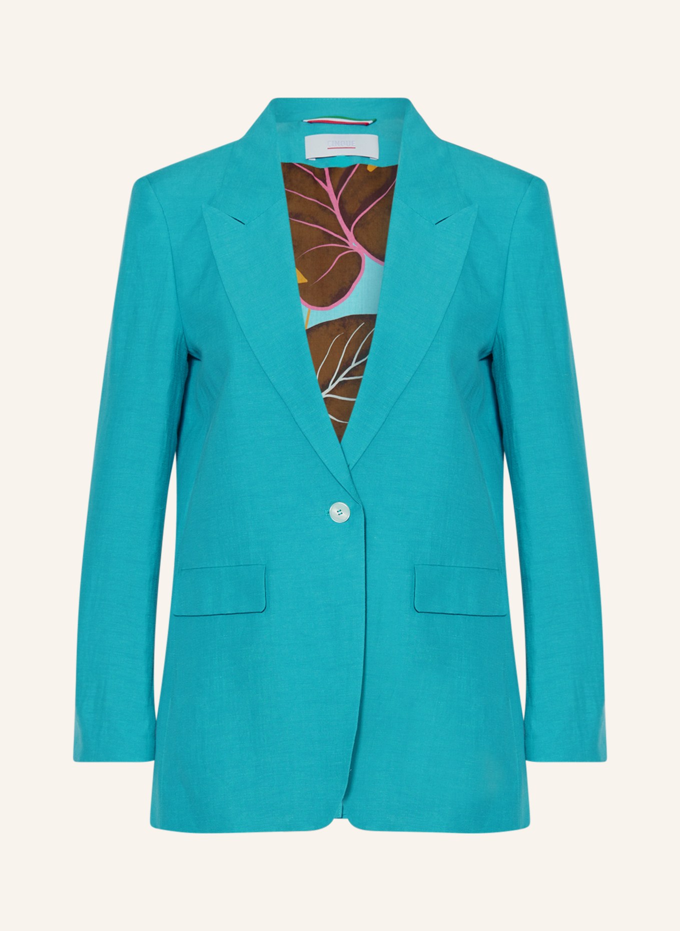 CINQUE Linen blazer CILECCIO, Color: TURQUOISE (Image 1)