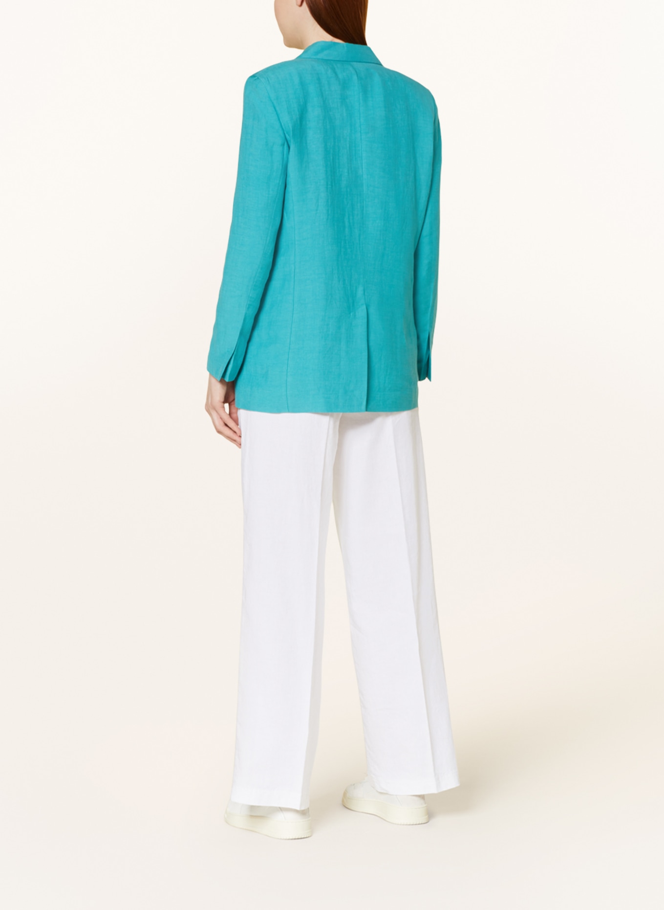 CINQUE Linen blazer CILECCIO, Color: TURQUOISE (Image 3)