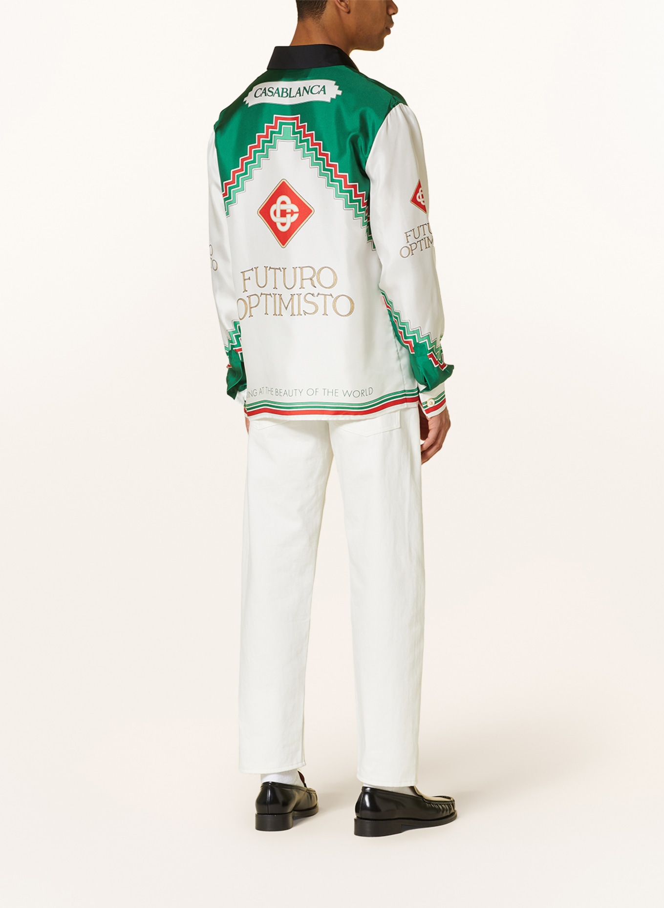 Casablanca Silk shirt comfort fit, Color: DARK GREEN/ RED/ WHITE (Image 3)