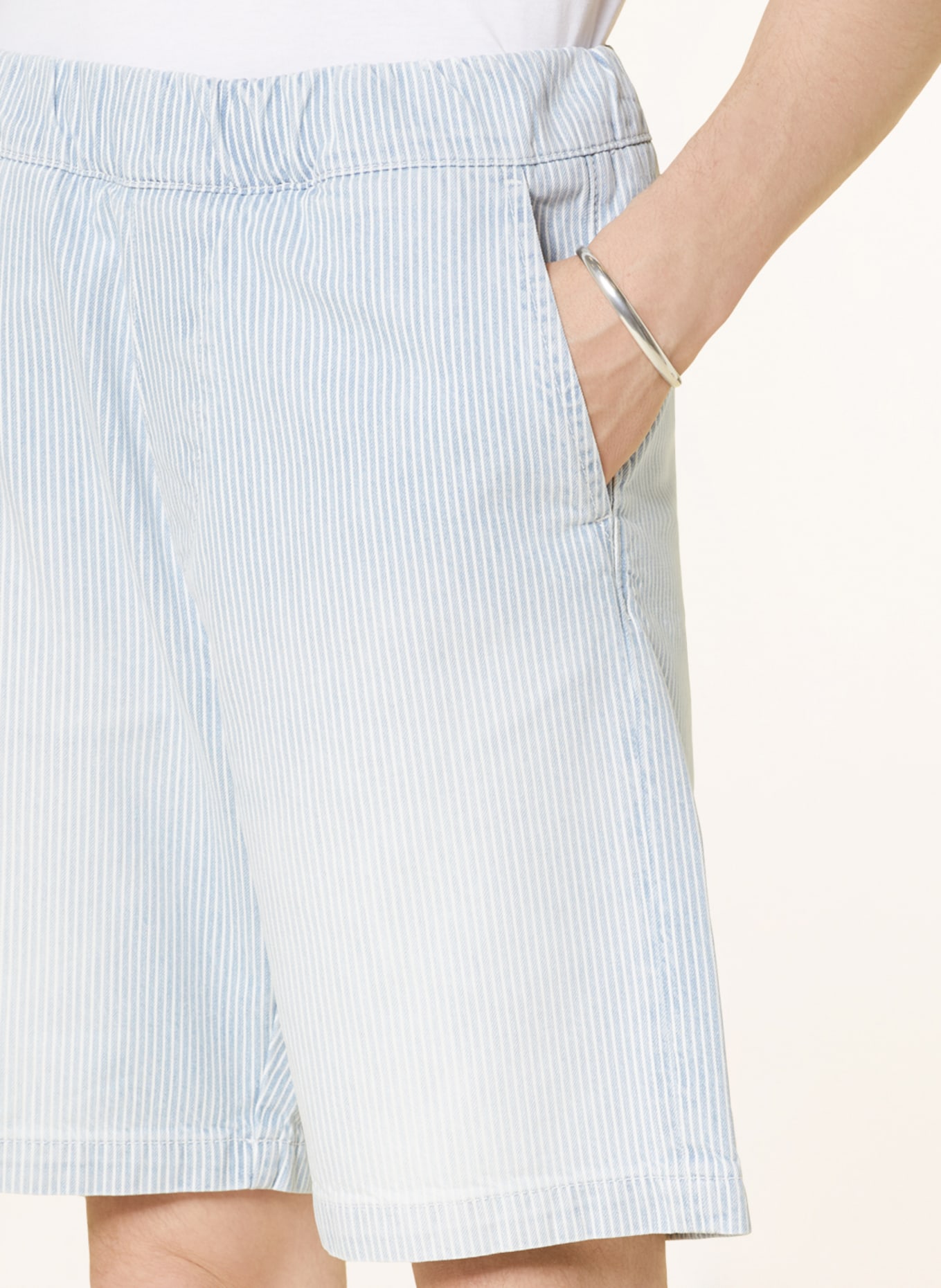 Marc O'Polo DENIM Denim shorts, Color: P38 multi/striped vintage light bl (Image 5)