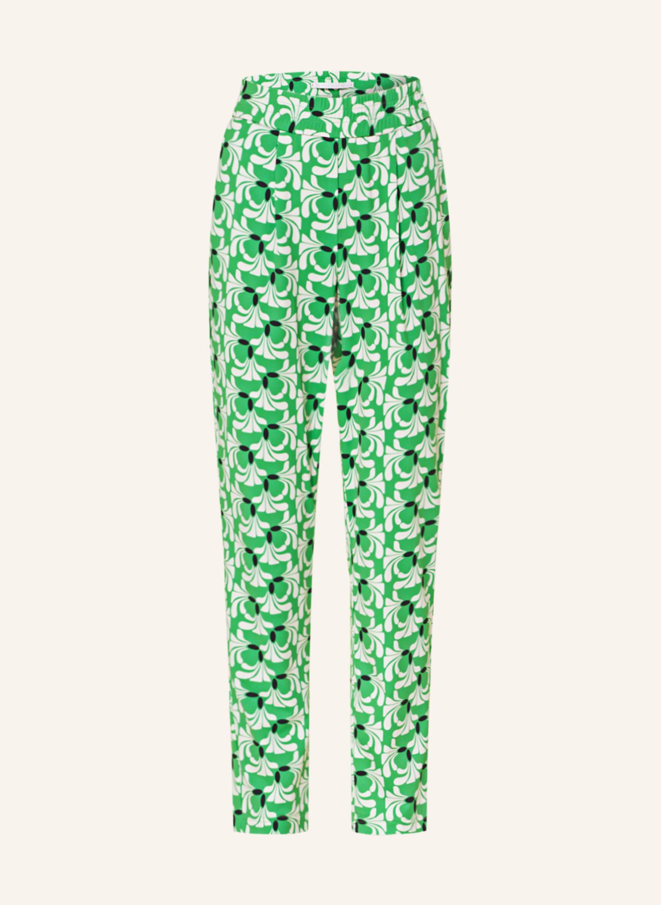 RAFFAELLO ROSSI Jersey pants MEDEA , Color: GREEN/ WHITE/ BLACK (Image 1)