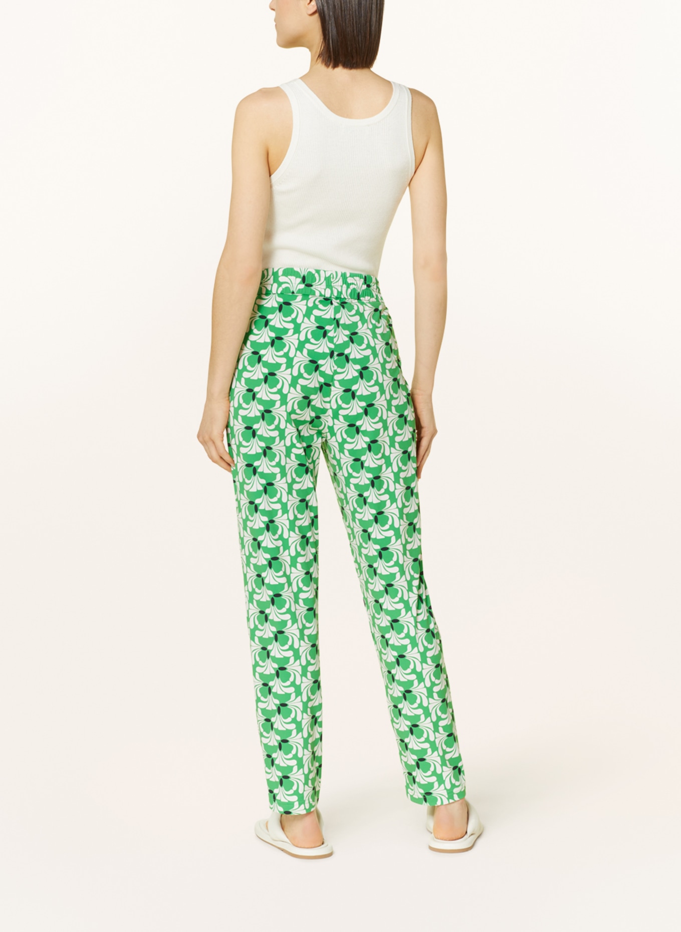 RAFFAELLO ROSSI Jersey pants MEDEA , Color: GREEN/ WHITE/ BLACK (Image 3)