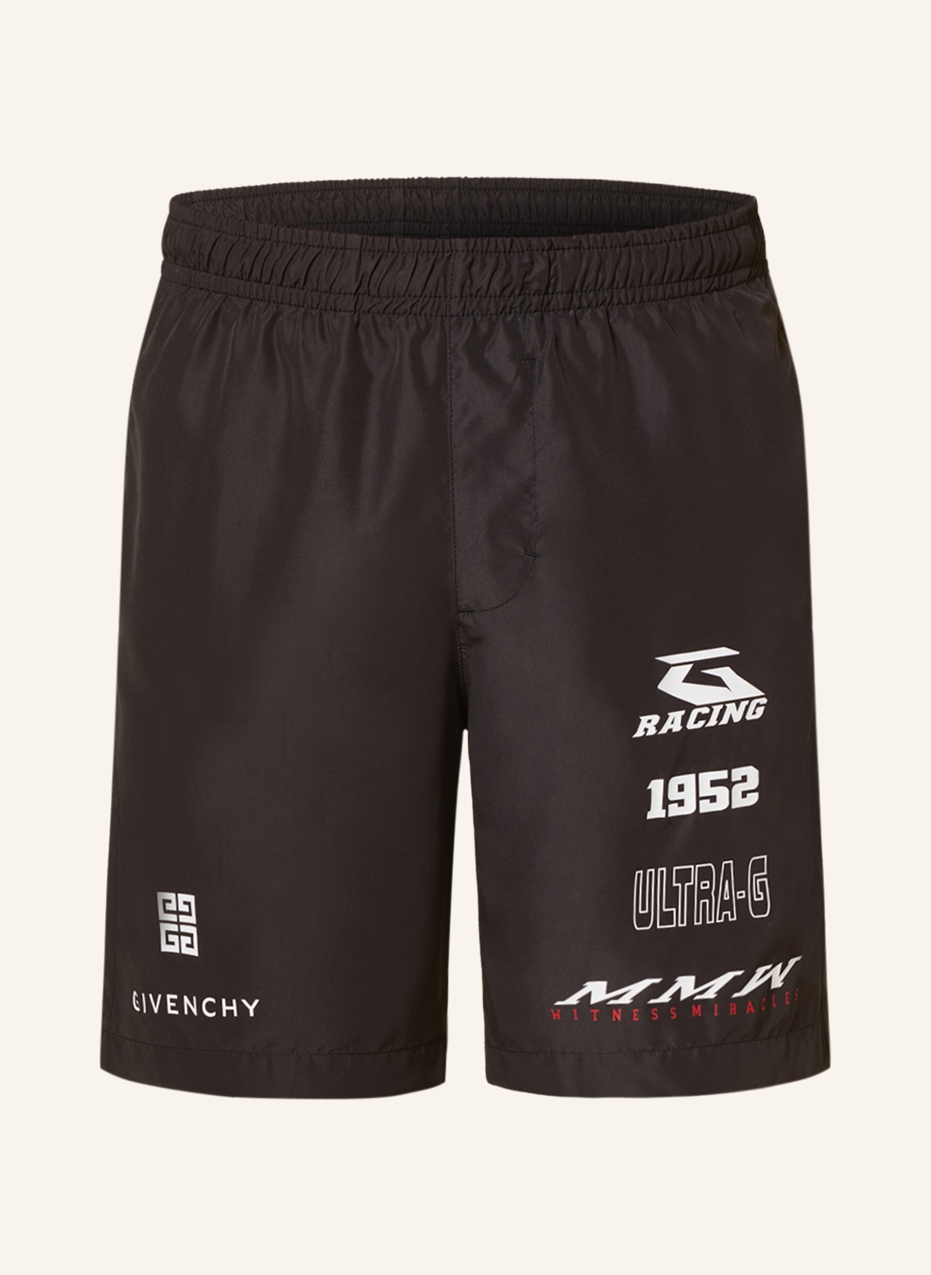 GIVENCHY Swim shorts ARCHED WORLDMARK , Color: BLACK (Image 1)