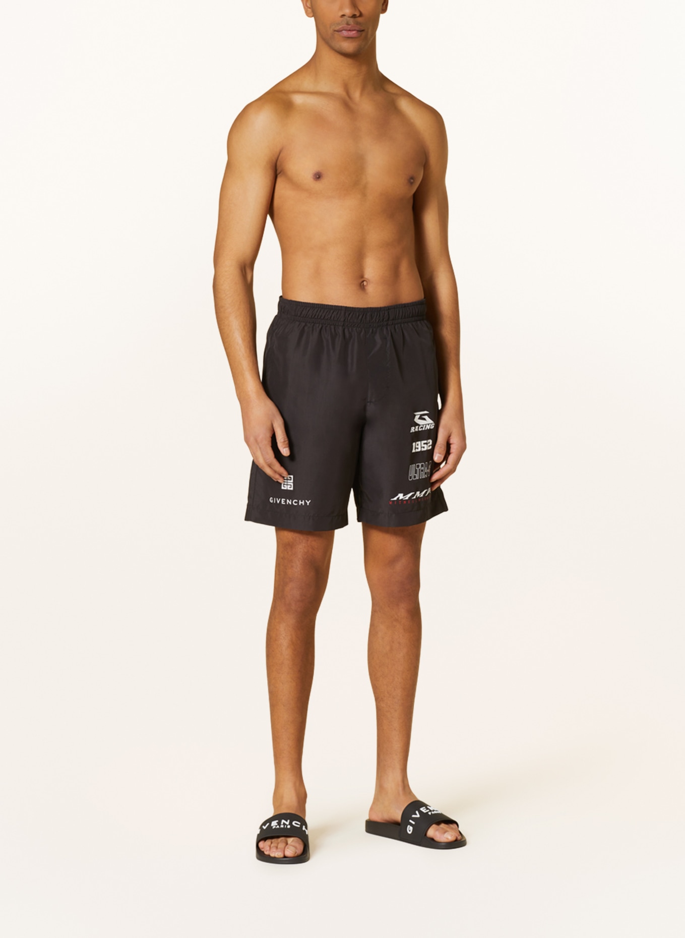 GIVENCHY Swim shorts ARCHED WORLDMARK , Color: BLACK (Image 2)