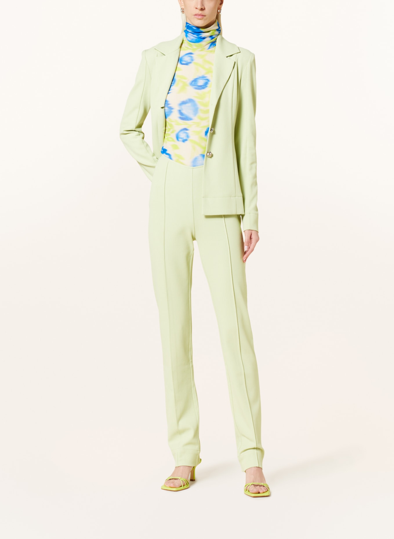 GANNI Trousers, Color: LIGHT GREEN (Image 2)