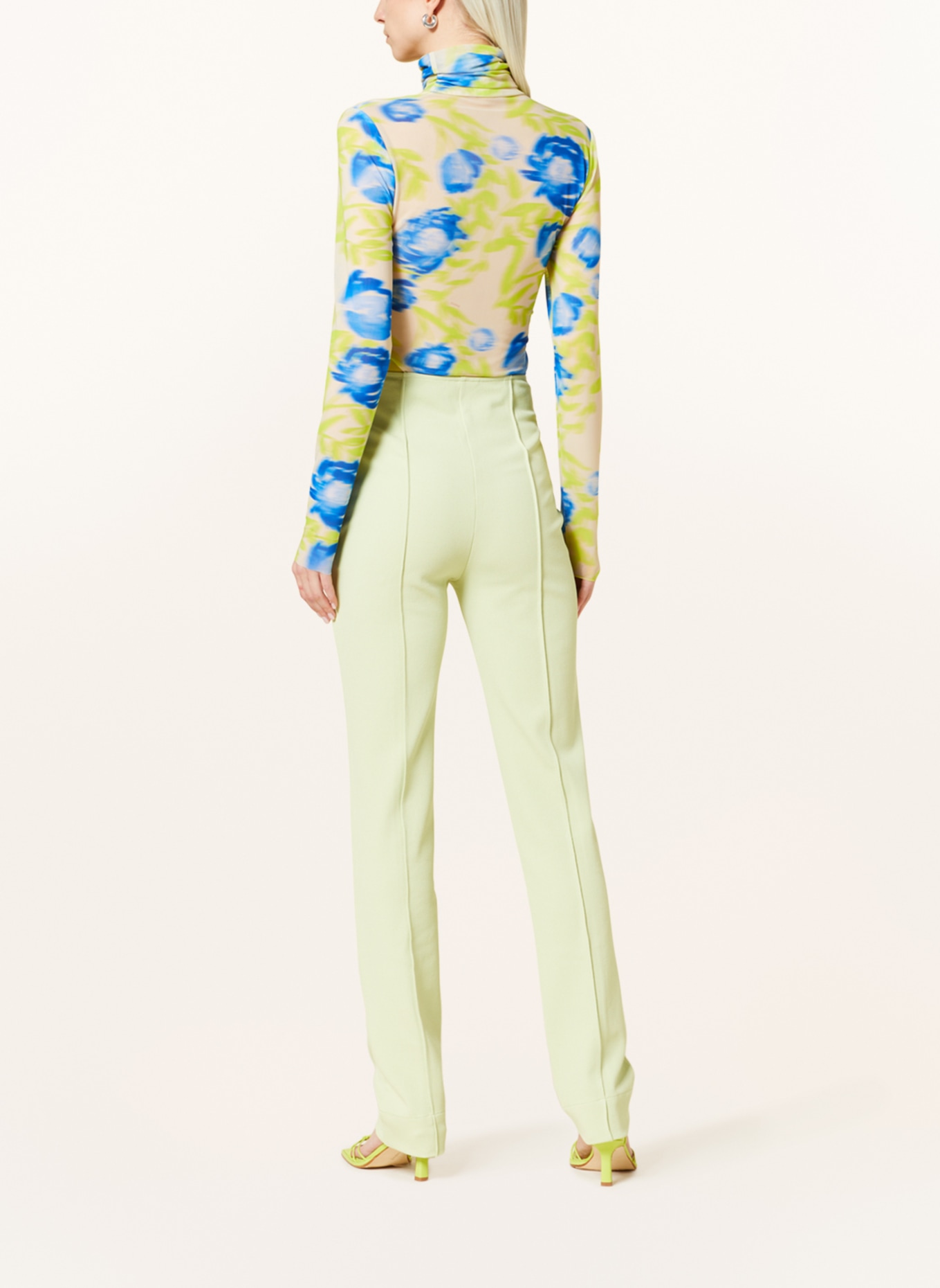 GANNI Trousers, Color: LIGHT GREEN (Image 3)
