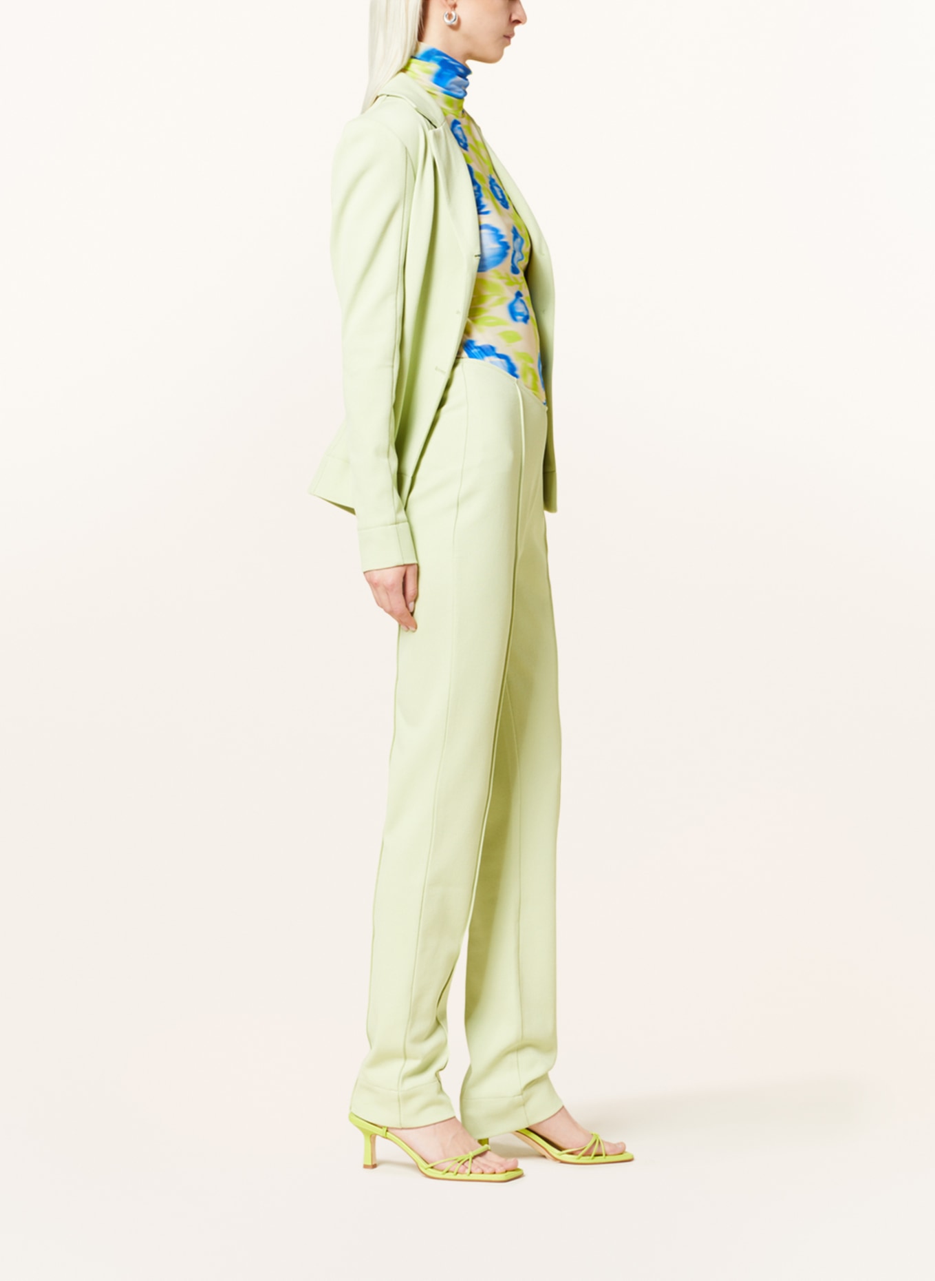 GANNI Trousers, Color: LIGHT GREEN (Image 4)