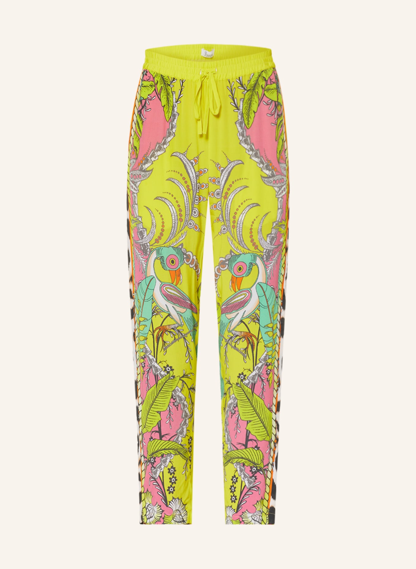Princess GOES HOLLYWOOD Trousers in jogger style , Color: NEON YELLOW/ LIGHT RED/ NEON GREEN (Image 1)