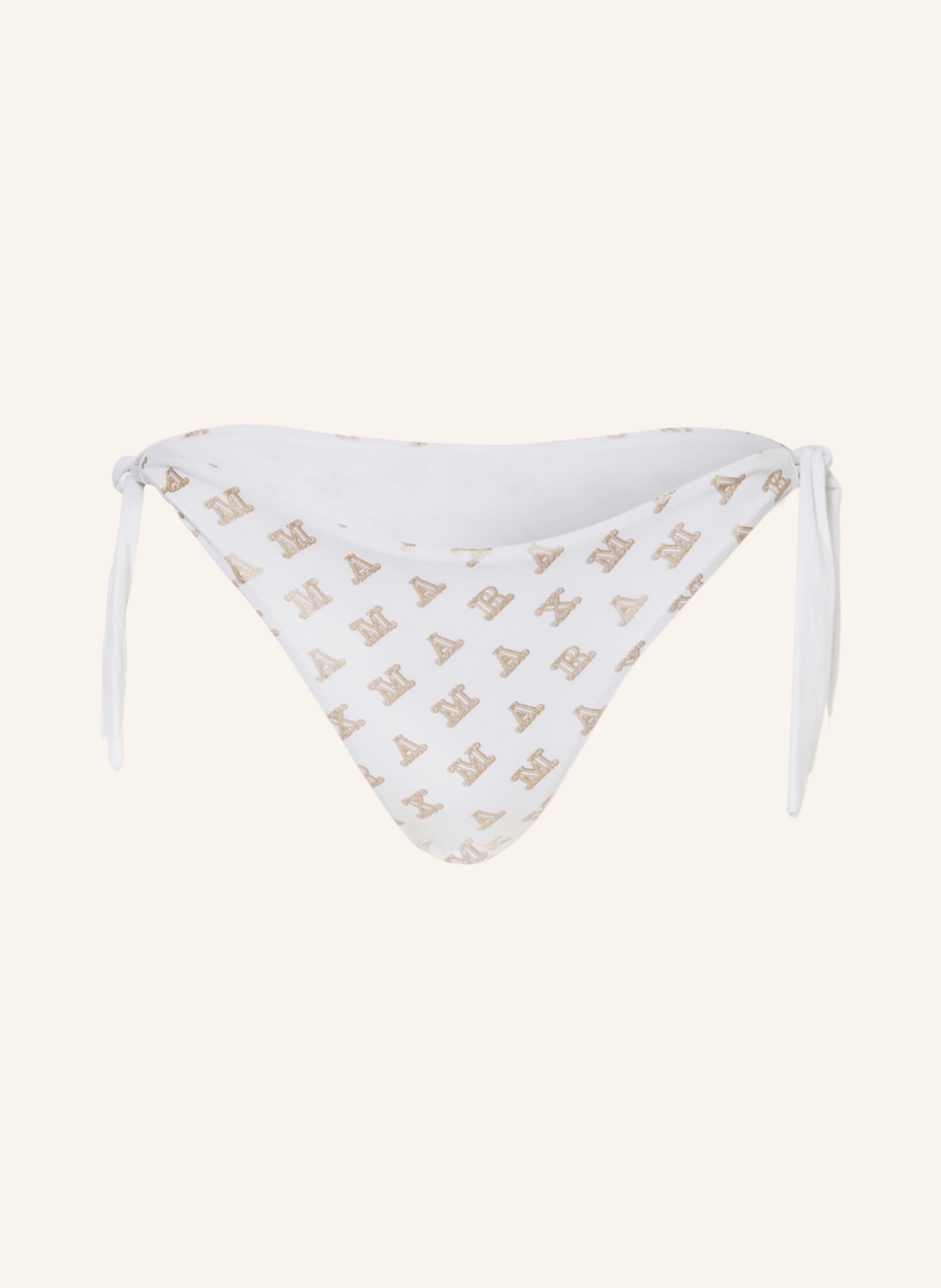 Max Mara BEACHWEAR Triangle bikini bottoms SAMIRA, Color: WHITE/ GOLD (Image 1)