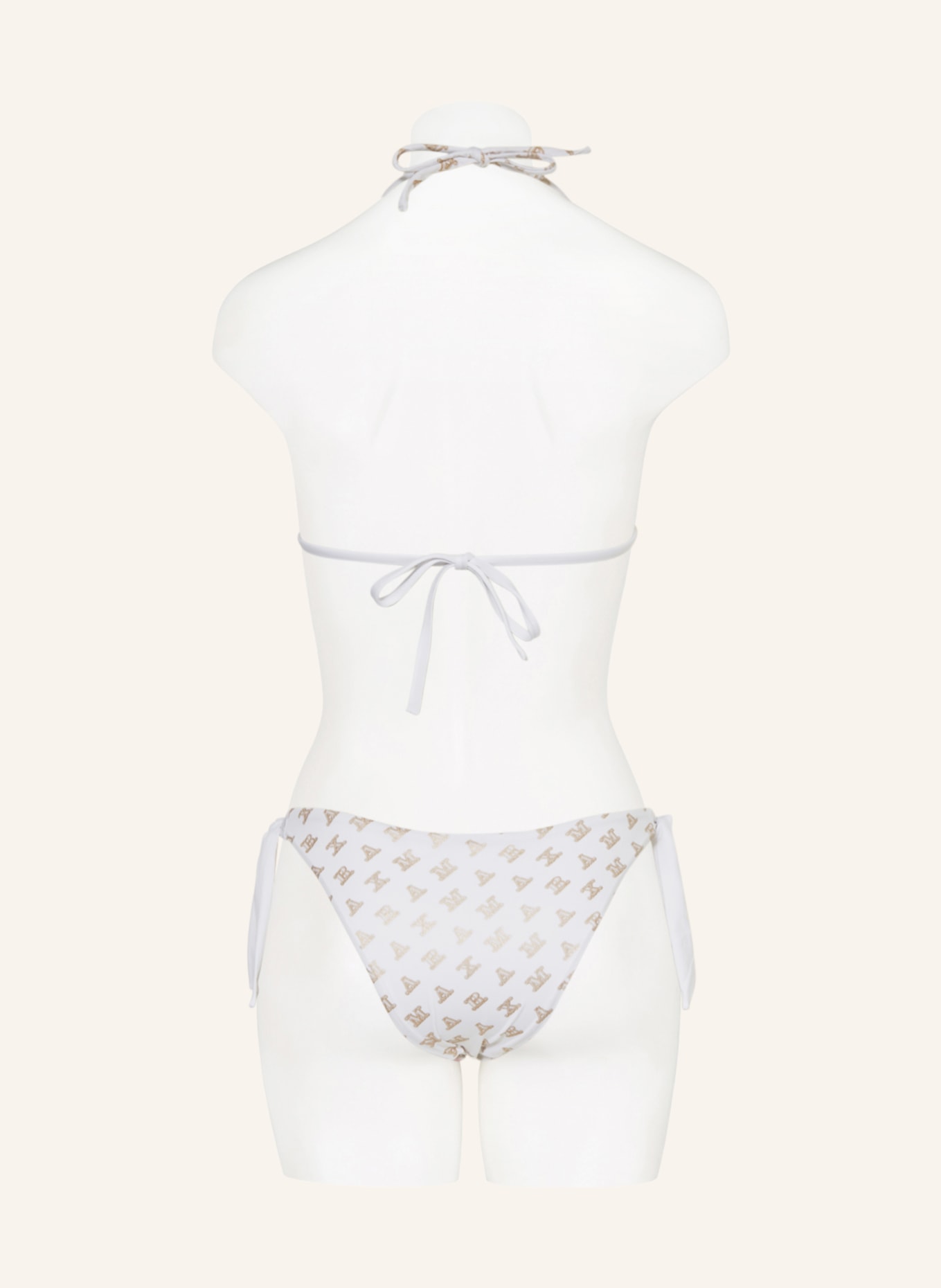 Max Mara BEACHWEAR Triangle bikini bottoms SAMIRA, Color: WHITE/ GOLD (Image 3)