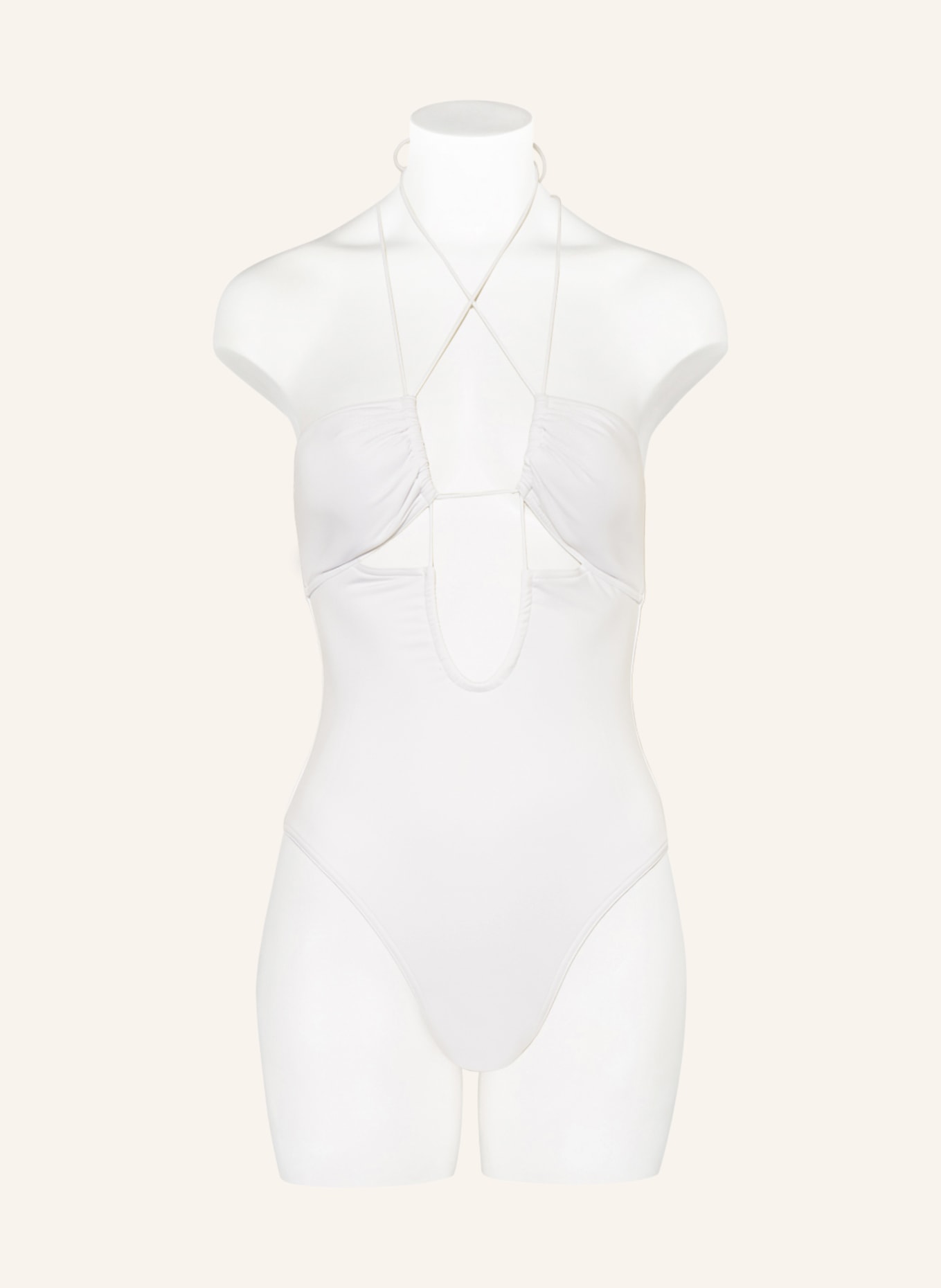 Calvin Klein Halter neck swimsuit MULTI TIES, Color: WHITE (Image 2)
