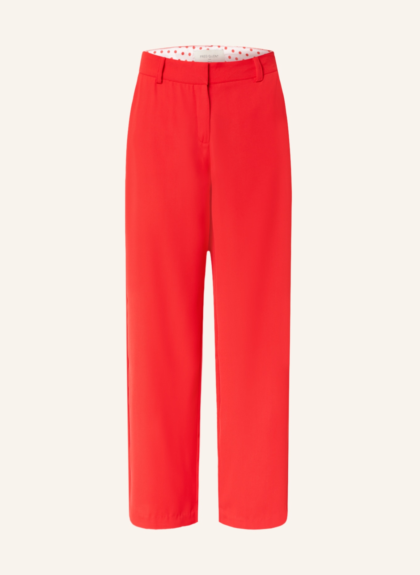 FREEQUENT Wide leg trousers FQLENNY, Color: RED (Image 1)