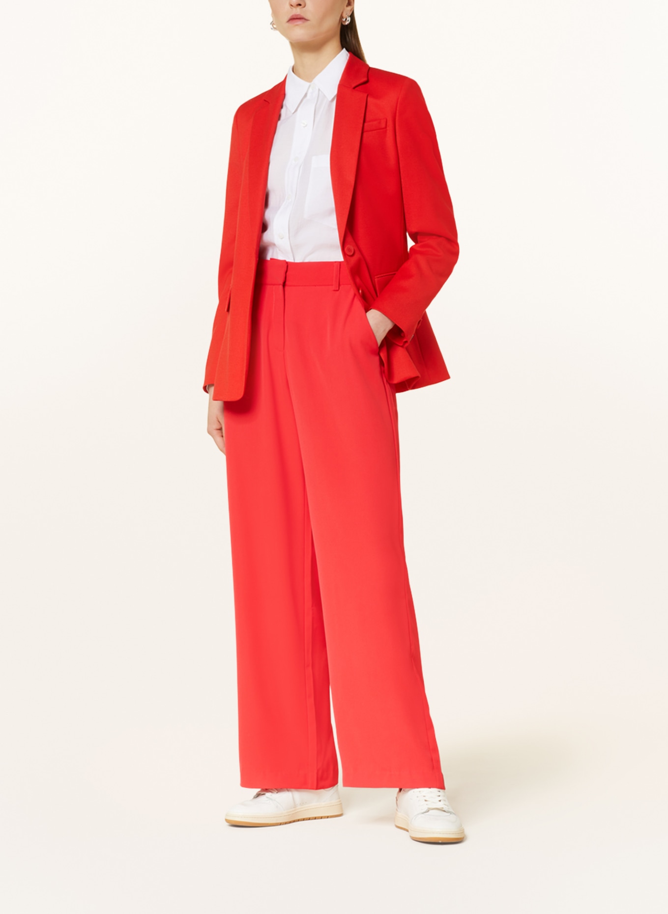 FREEQUENT Wide leg trousers FQLENNY, Color: RED (Image 2)