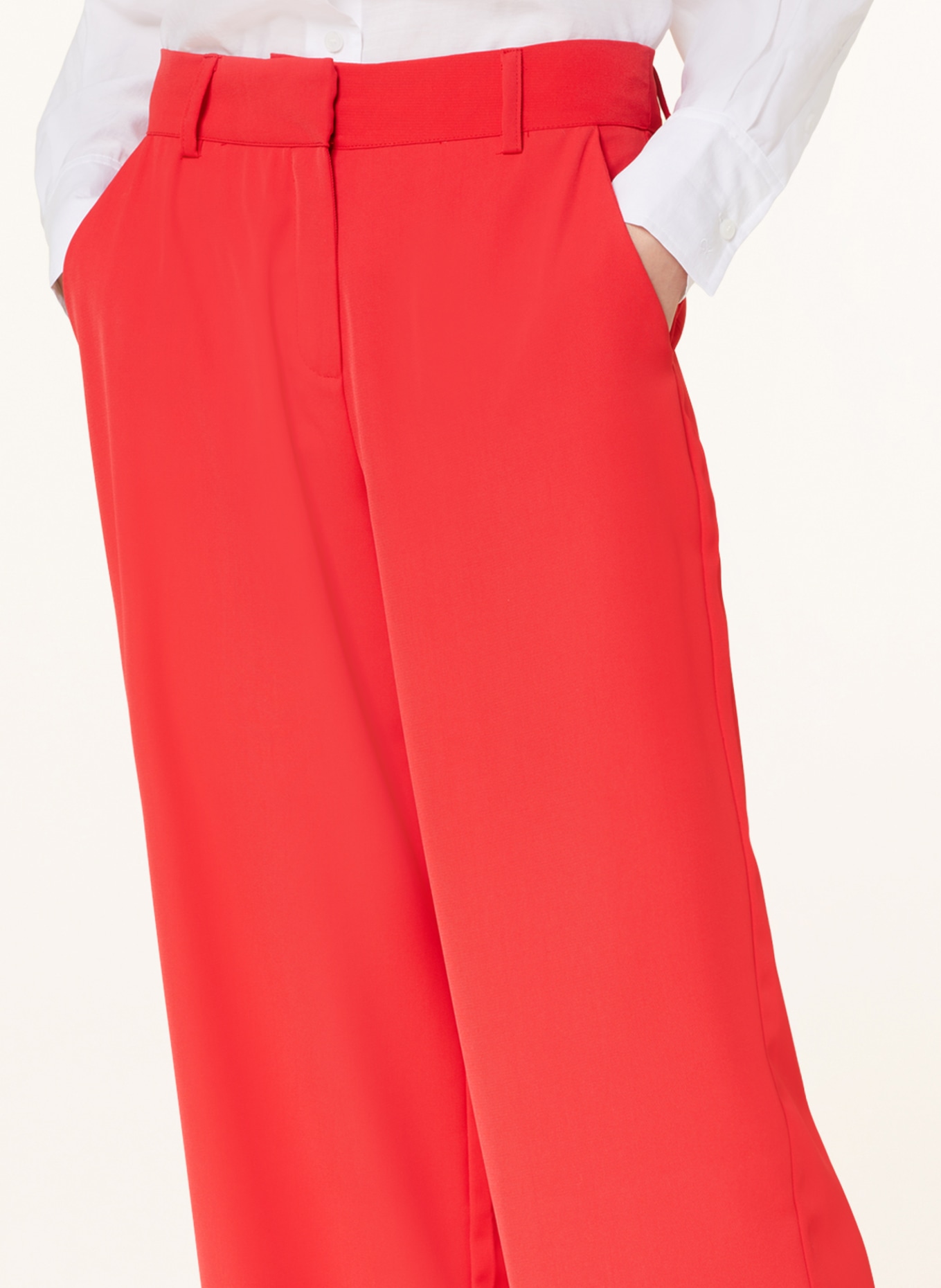 FREEQUENT Wide leg trousers FQLENNY, Color: RED (Image 5)