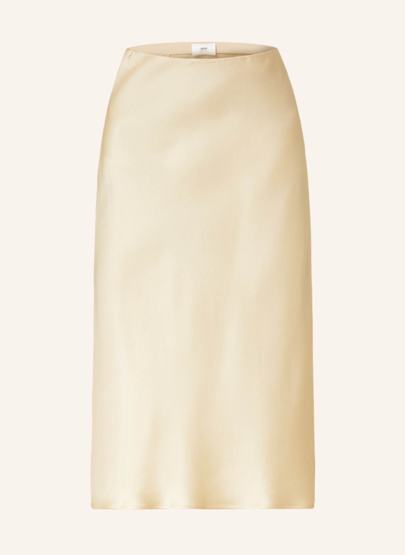 AMI PARIS Satin skirt with silk, Color: LIGHT BROWN (Image 1)