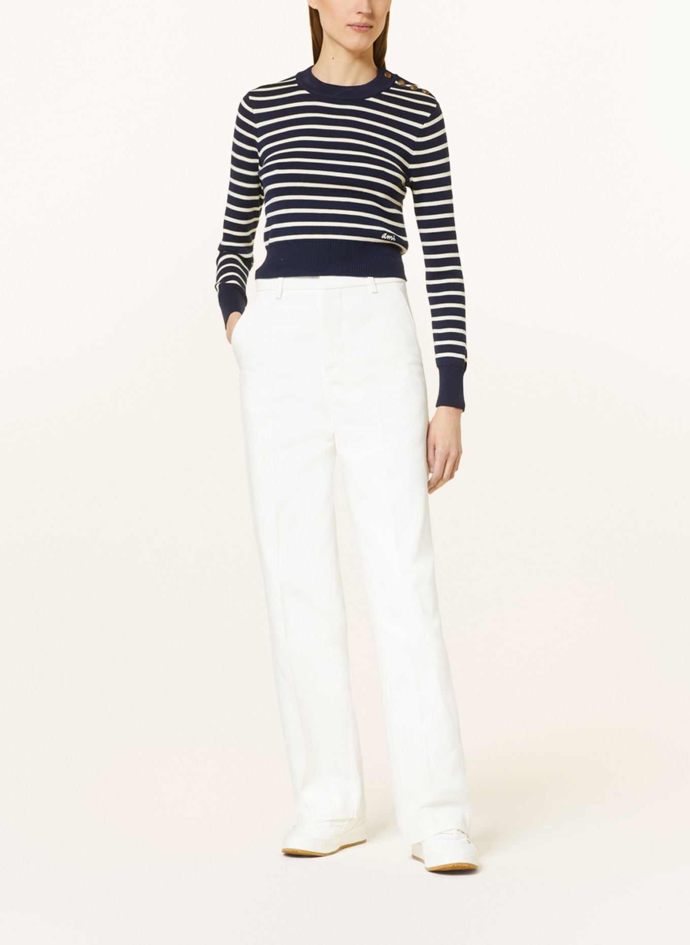 AMI PARIS Trousers, Color: WHITE (Image 2)