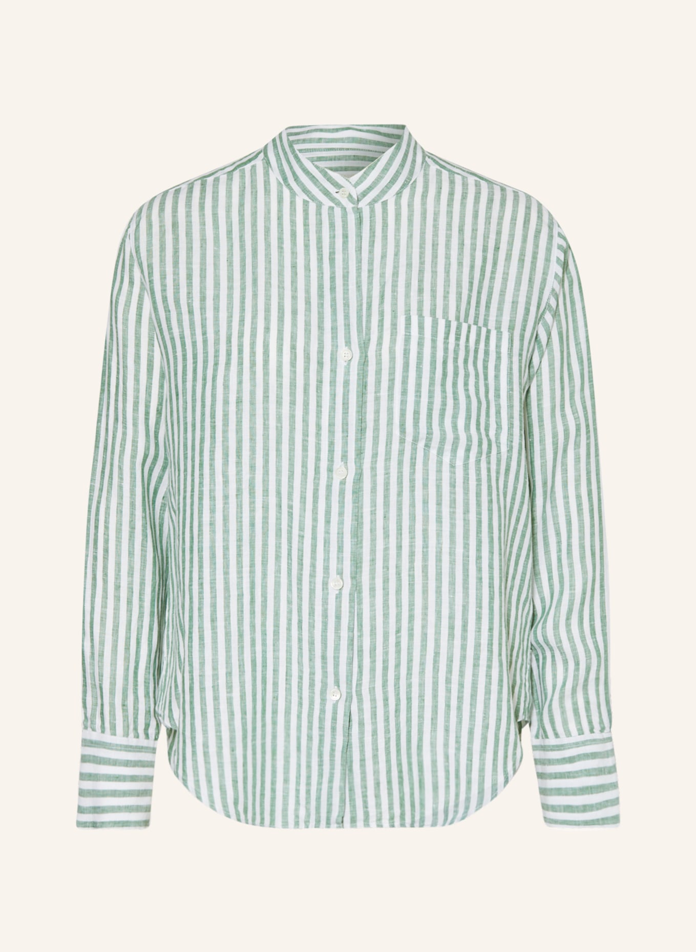 ROBERT FRIEDMAN Linen blouse, Color: WHITE/ GREEN (Image 1)