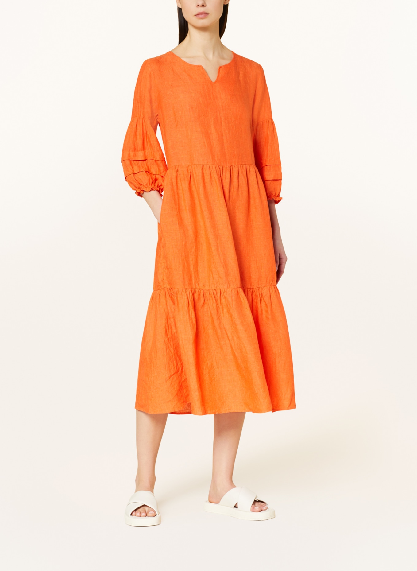 ROBERT FRIEDMAN Linen dress GLORIA, Color: ORANGE (Image 2)