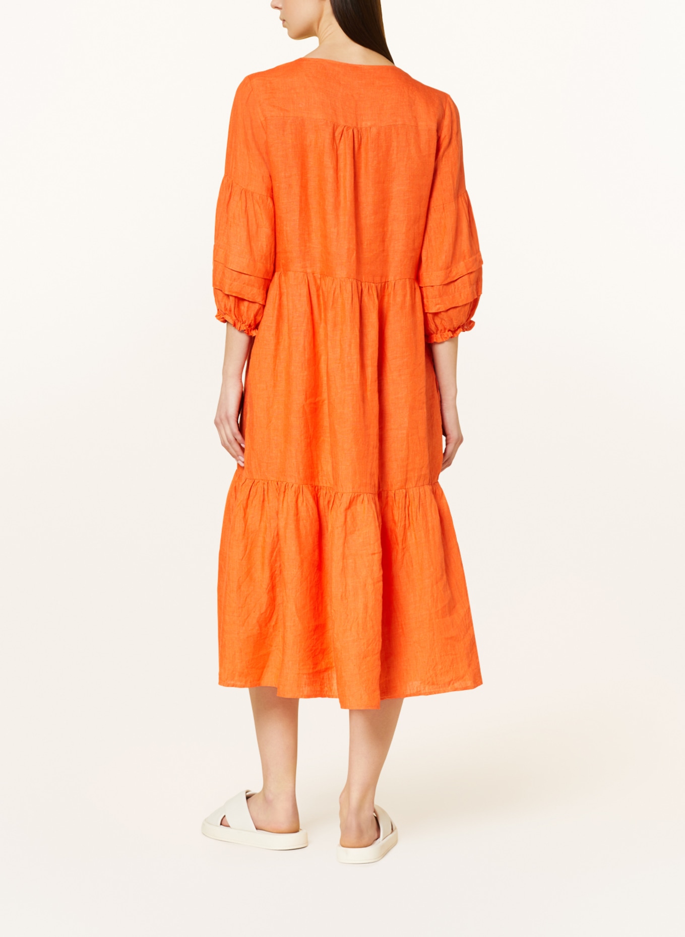 ROBERT FRIEDMAN Linen dress GLORIA, Color: ORANGE (Image 3)