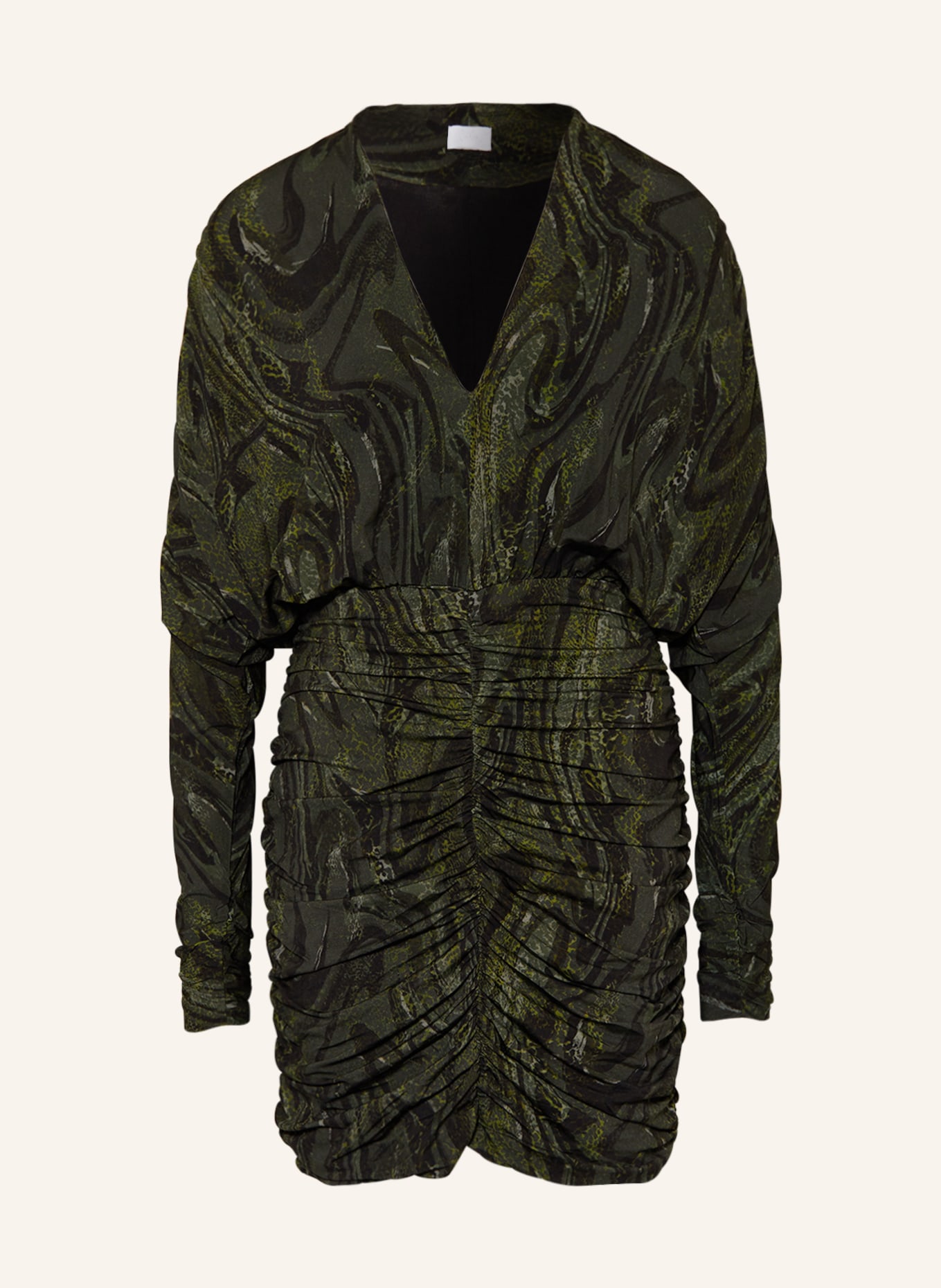 Lala Berlin Cold-shoulder dress DZANA, Color: OLIVE/ LIGHT GREEN/ BLACK (Image 1)