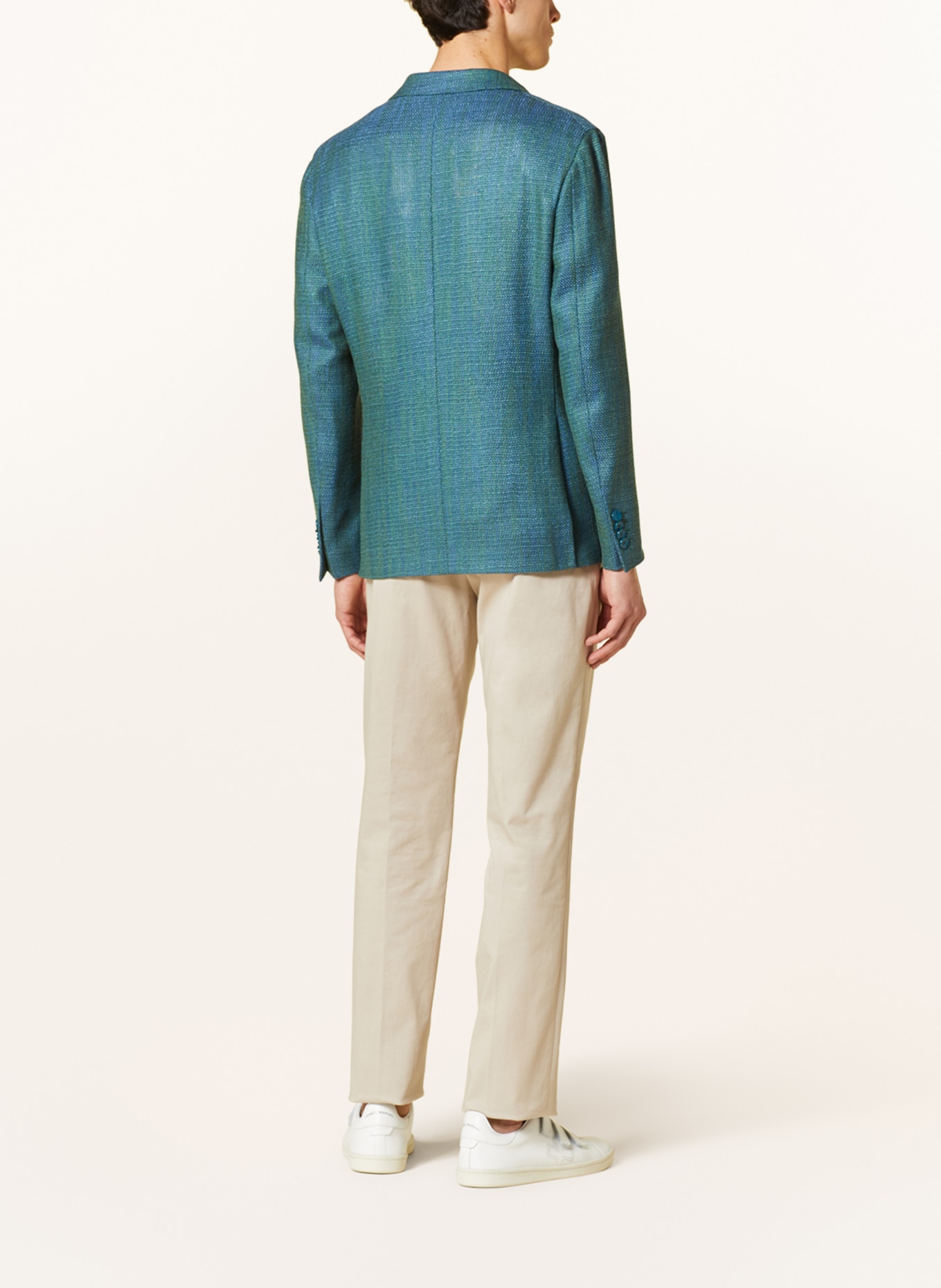 ETRO Tailored jacket slim fit, Color: GREEN/ BLUE (Image 3)